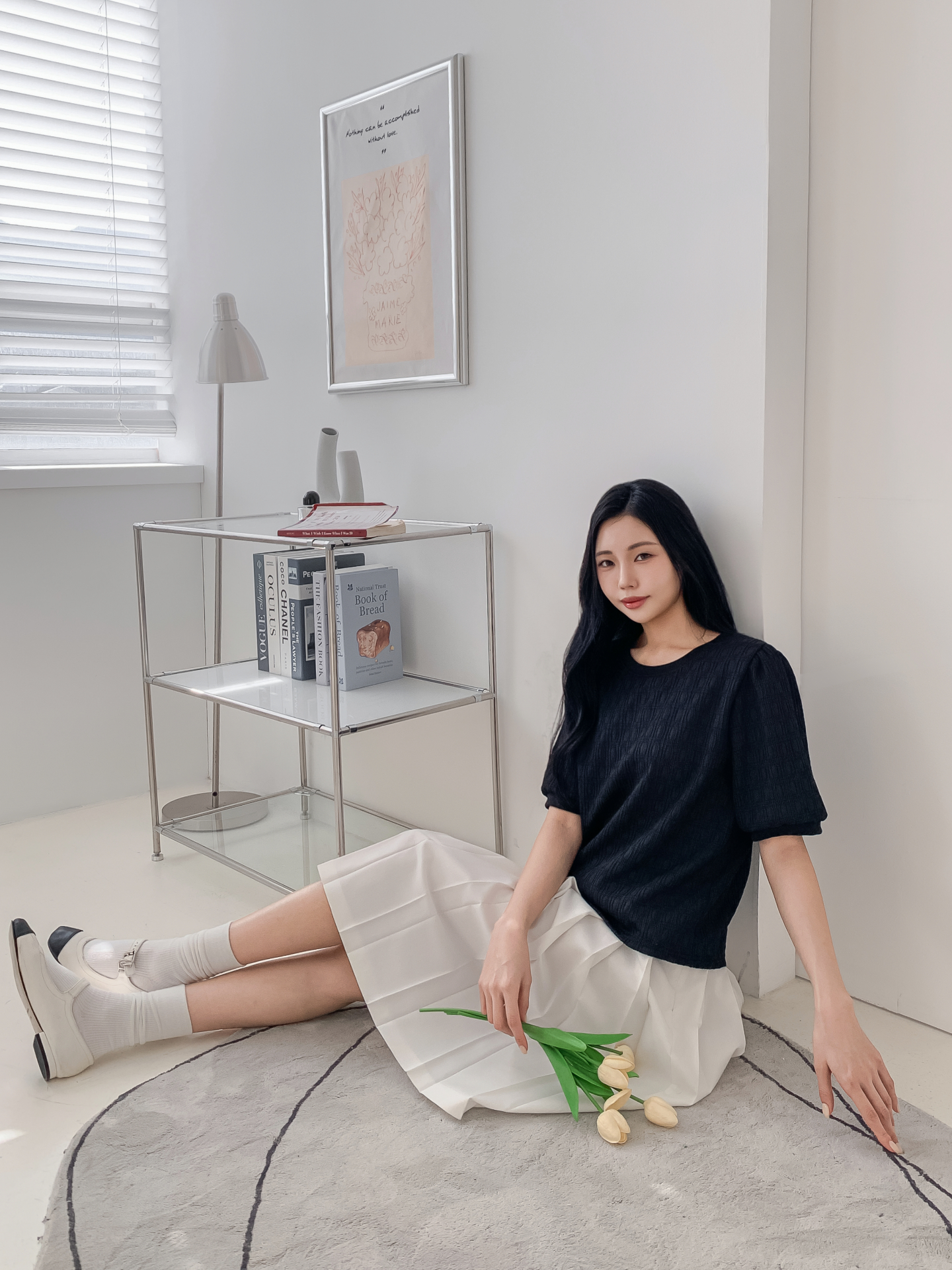 ラウンドネックベーシック半袖ブラウス | 詳細画像32