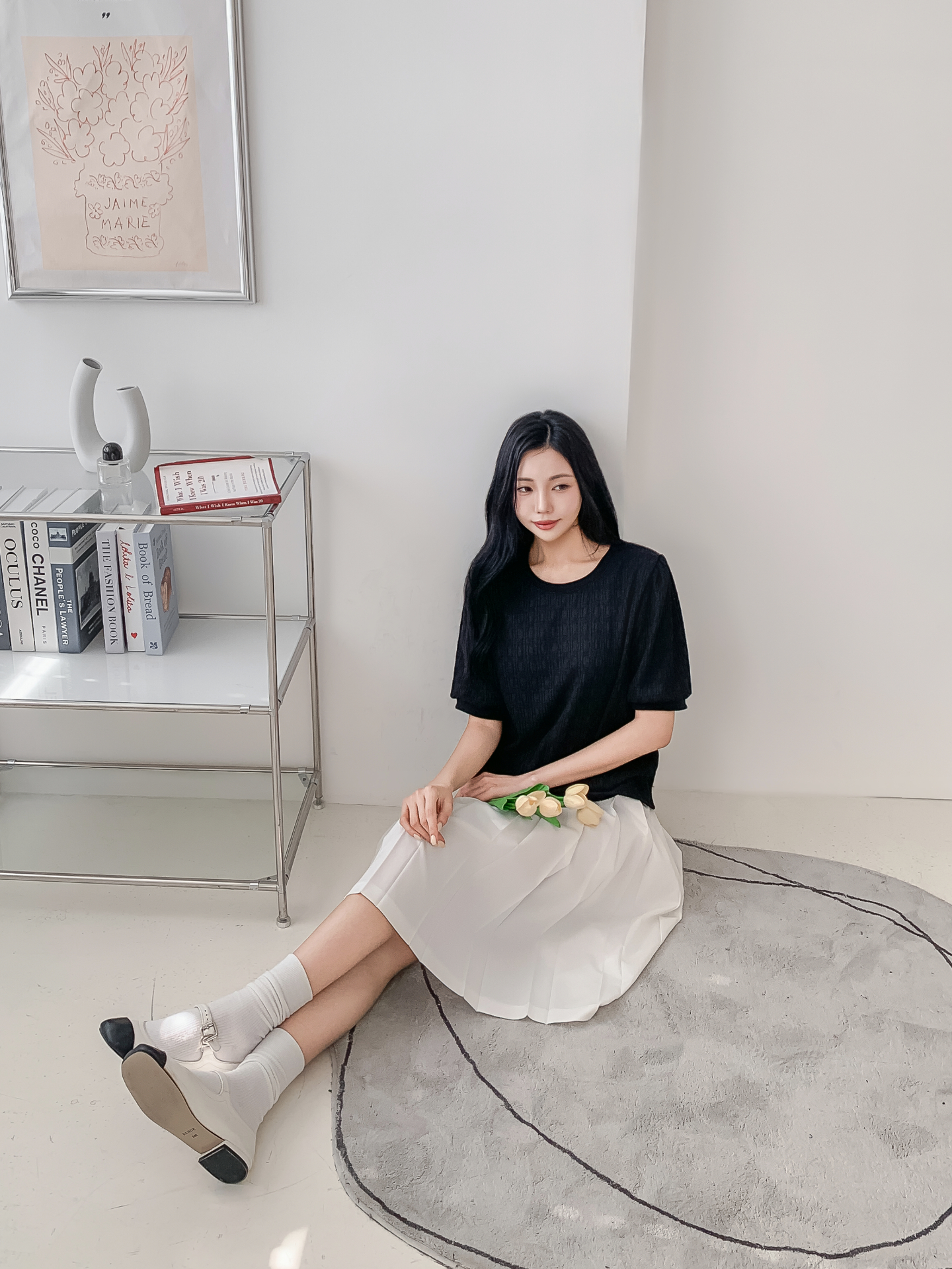 ラウンドネックベーシック半袖ブラウス | 詳細画像34