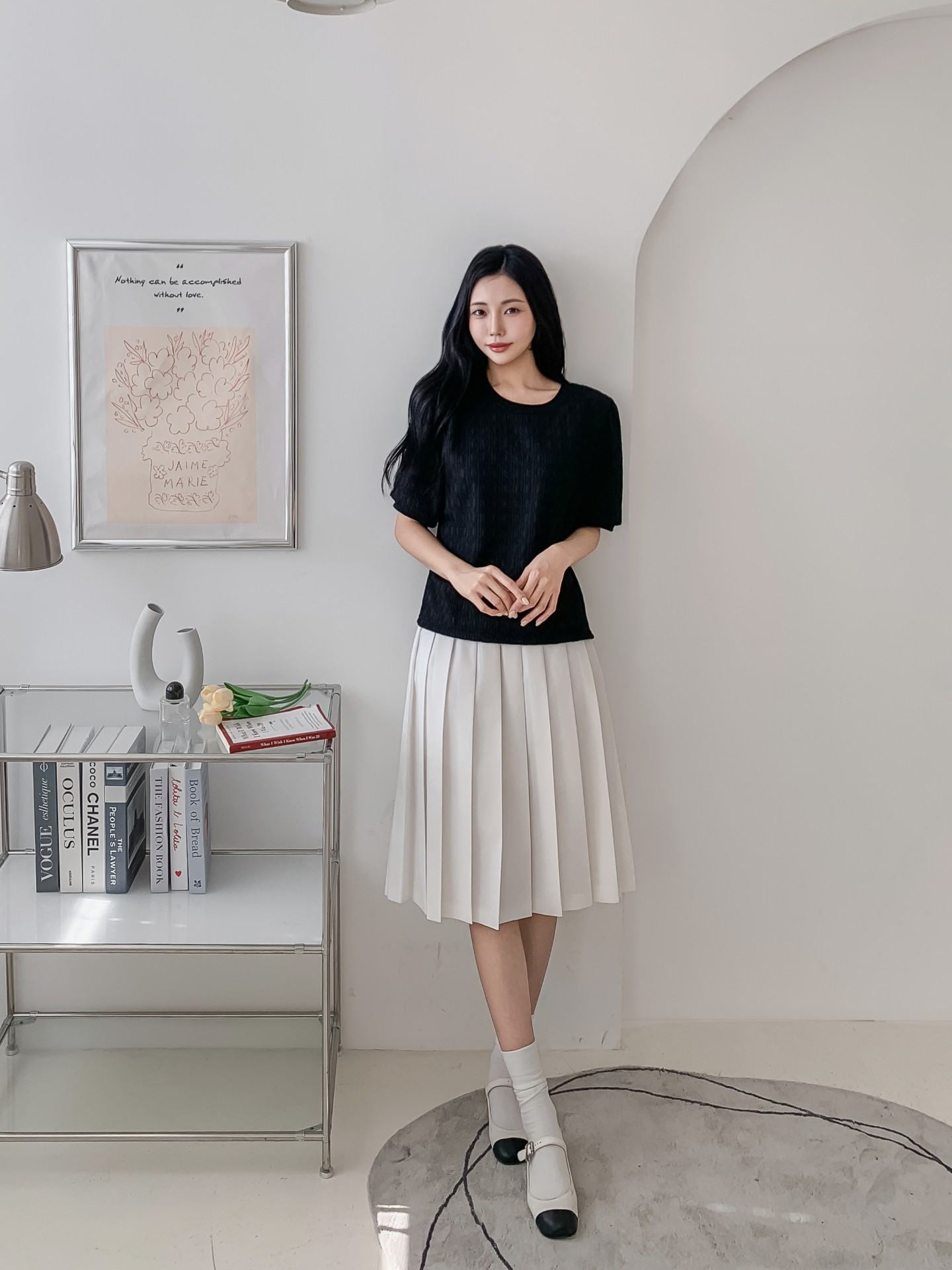 ラウンドネックベーシック半袖ブラウス | 詳細画像35