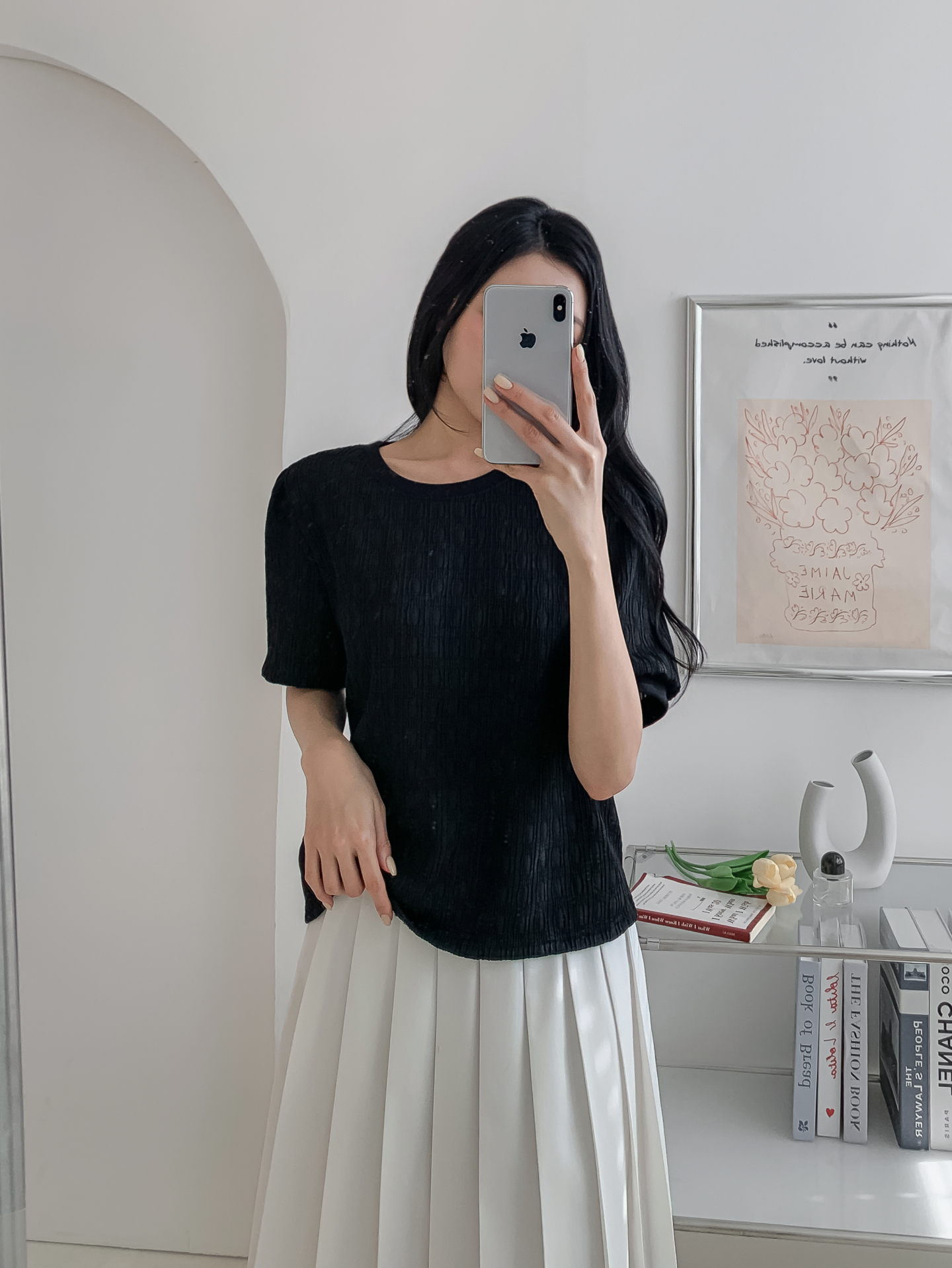 ラウンドネックベーシック半袖ブラウス | 詳細画像39