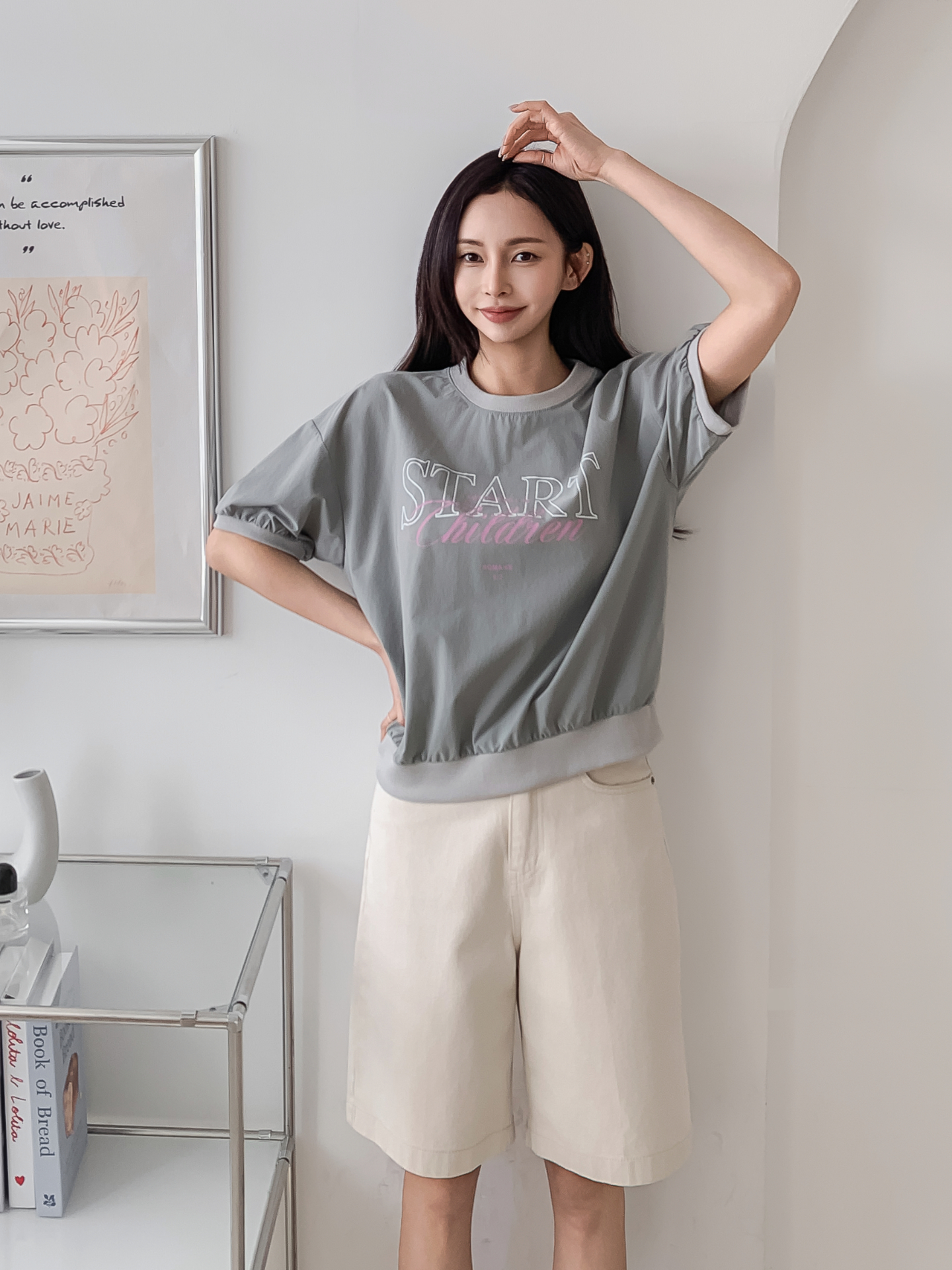 ラウンドネックベーシック半袖ロゴスウェット | 詳細画像6