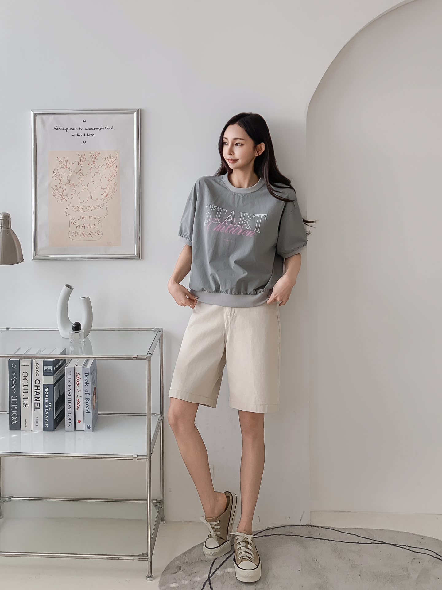 ラウンドネックベーシック半袖ロゴスウェット | 詳細画像7