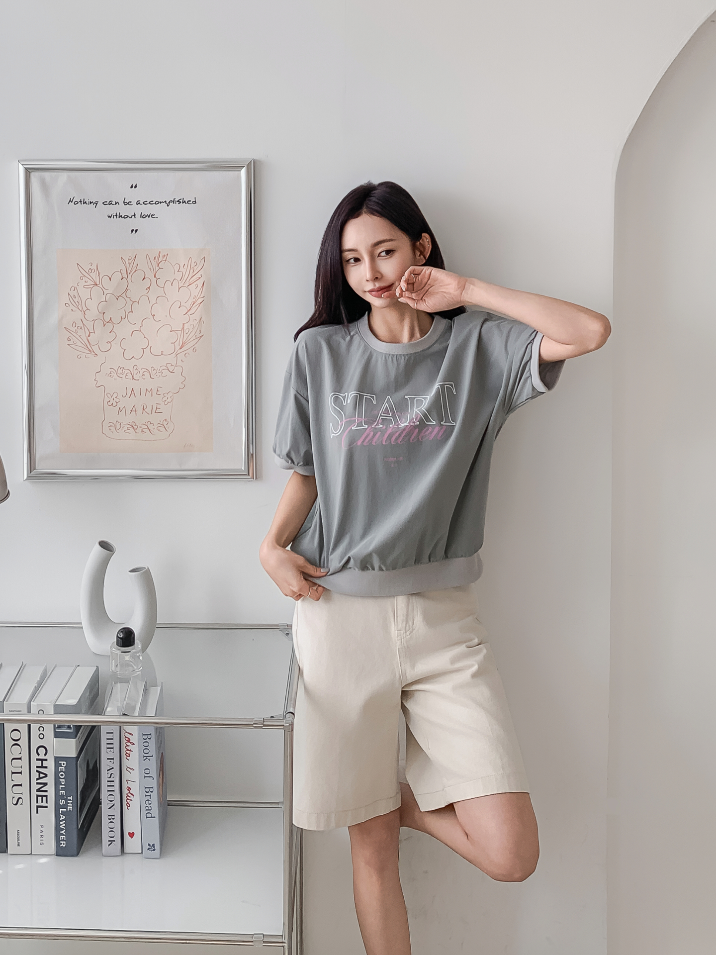 ラウンドネックベーシック半袖ロゴスウェット | 詳細画像10