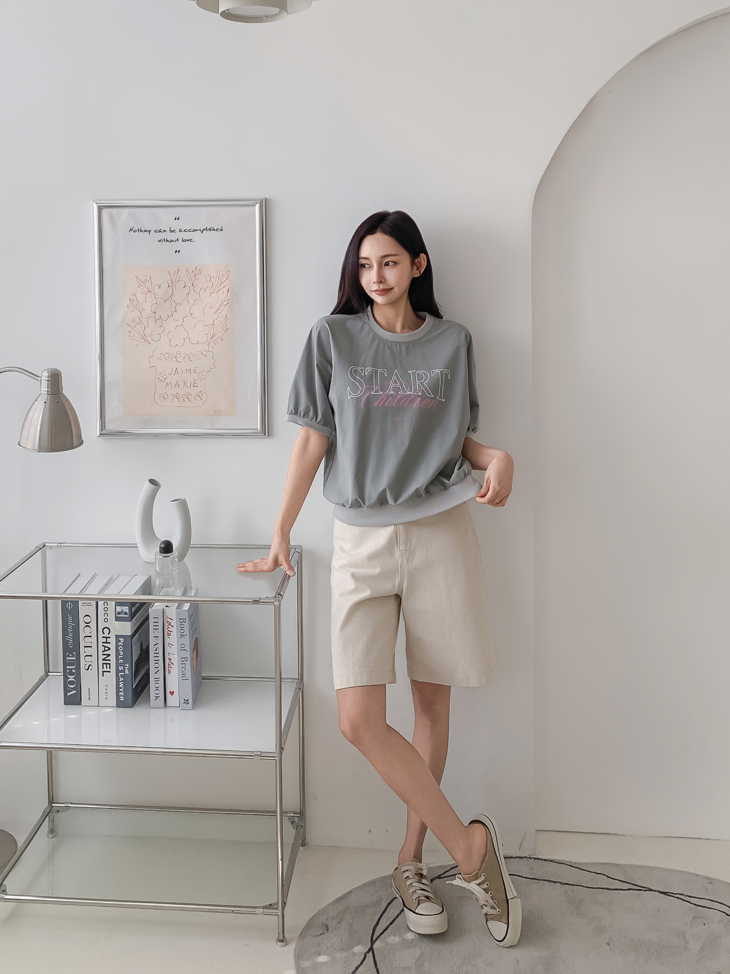 ラウンドネックベーシック半袖ロゴスウェット | 詳細画像12