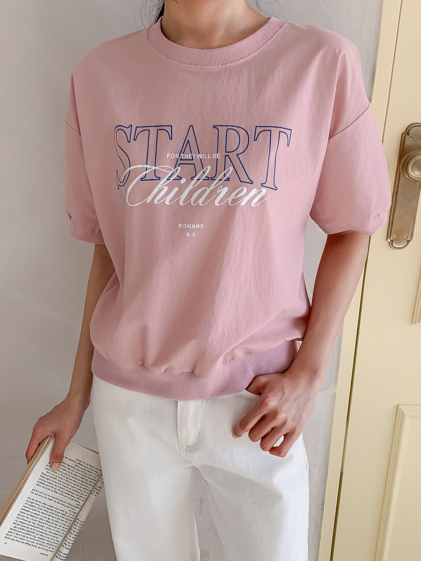 ラウンドネックベーシック半袖ロゴスウェット | 詳細画像18