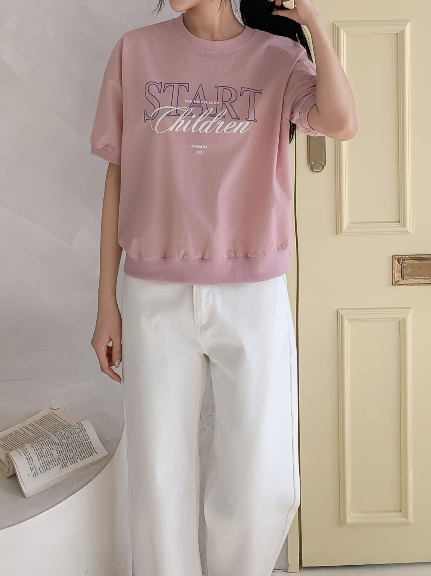 ラウンドネックベーシック半袖ロゴスウェット | 詳細画像19