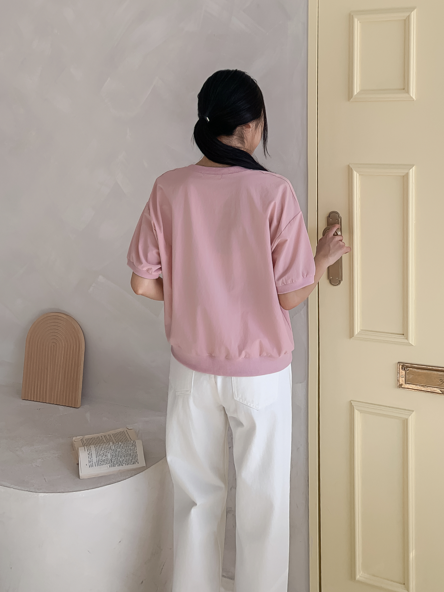 ラウンドネックベーシック半袖ロゴスウェット | 詳細画像20