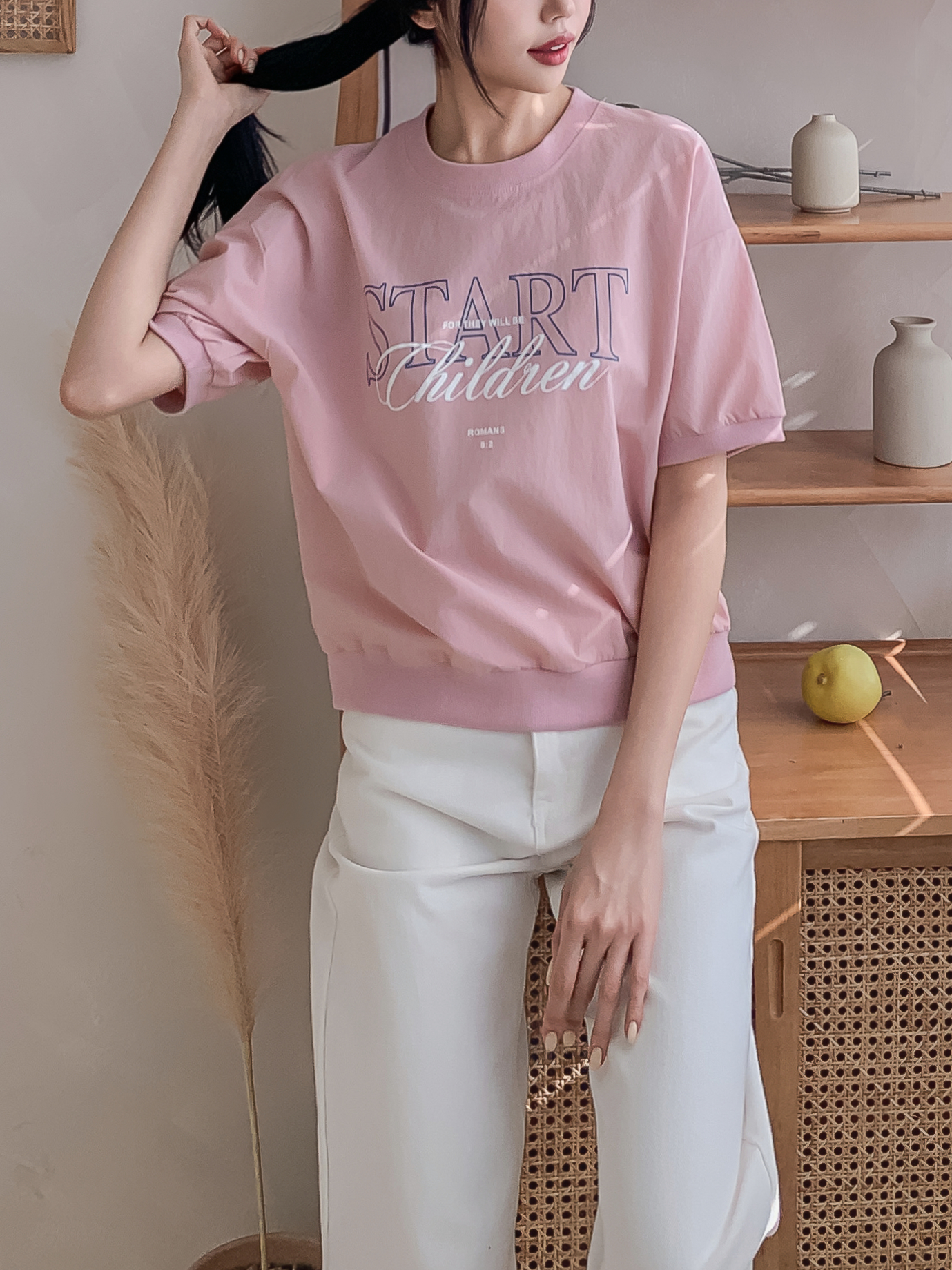 ラウンドネックベーシック半袖ロゴスウェット | 詳細画像27