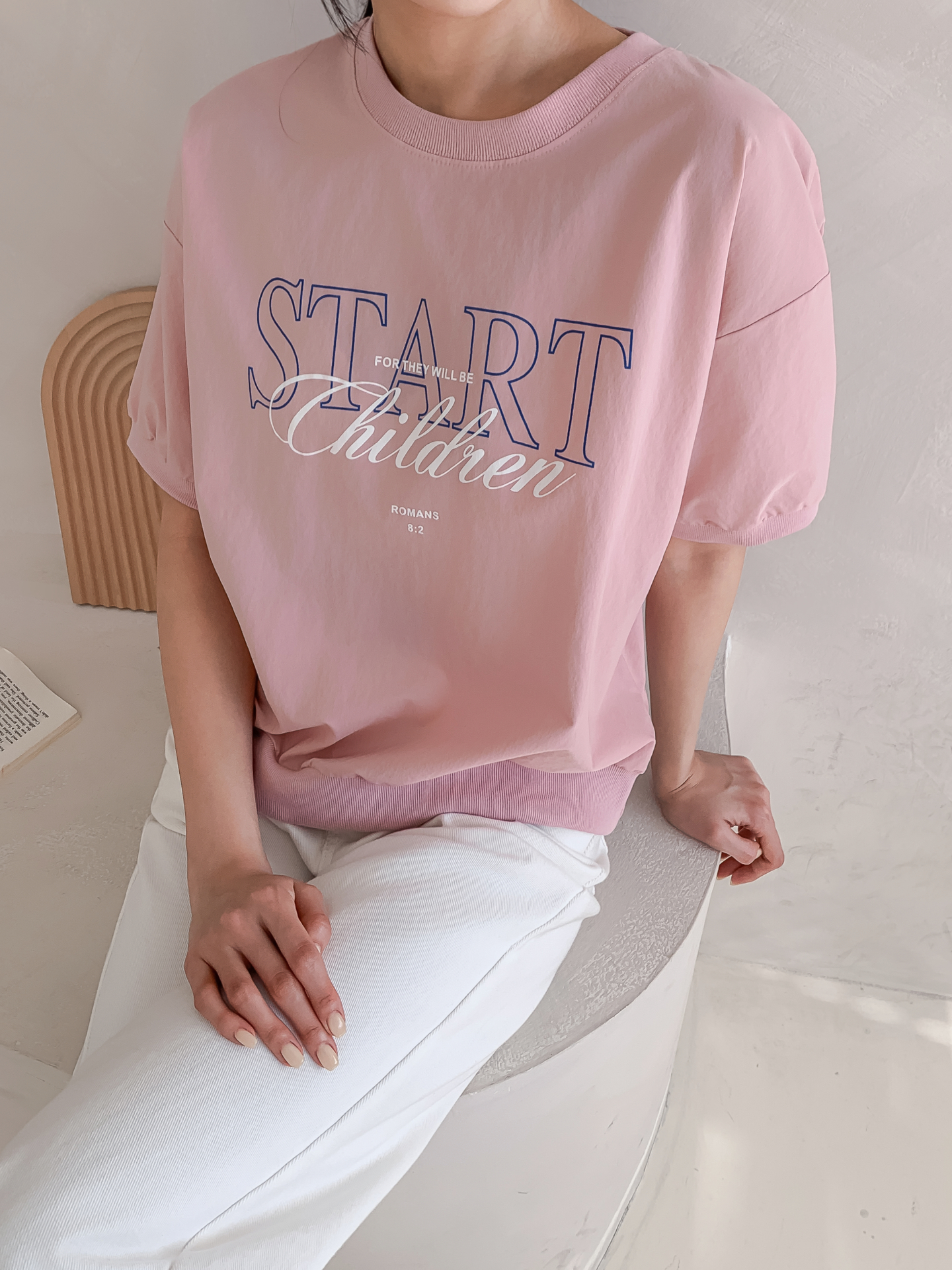 ラウンドネックベーシック半袖ロゴスウェット | 詳細画像34