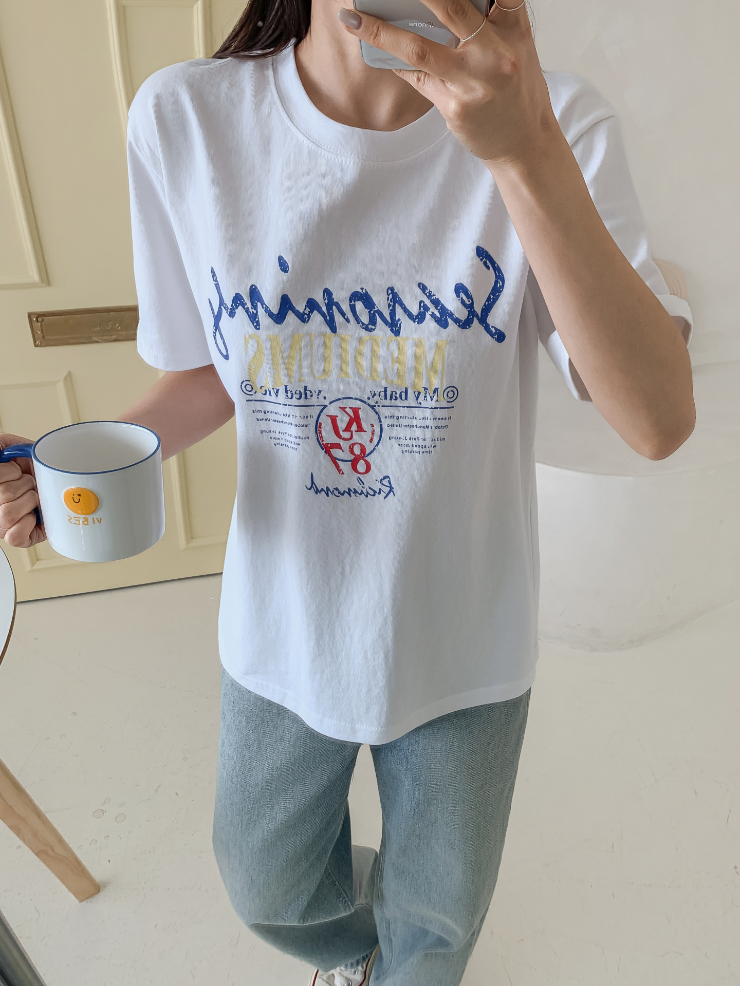 ラウンドネックベーシック半袖ロゴTシャツ | 詳細画像5