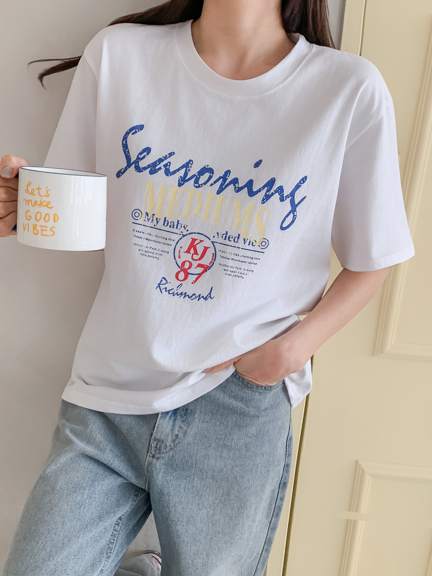 ラウンドネックベーシック半袖ロゴTシャツ | 詳細画像12