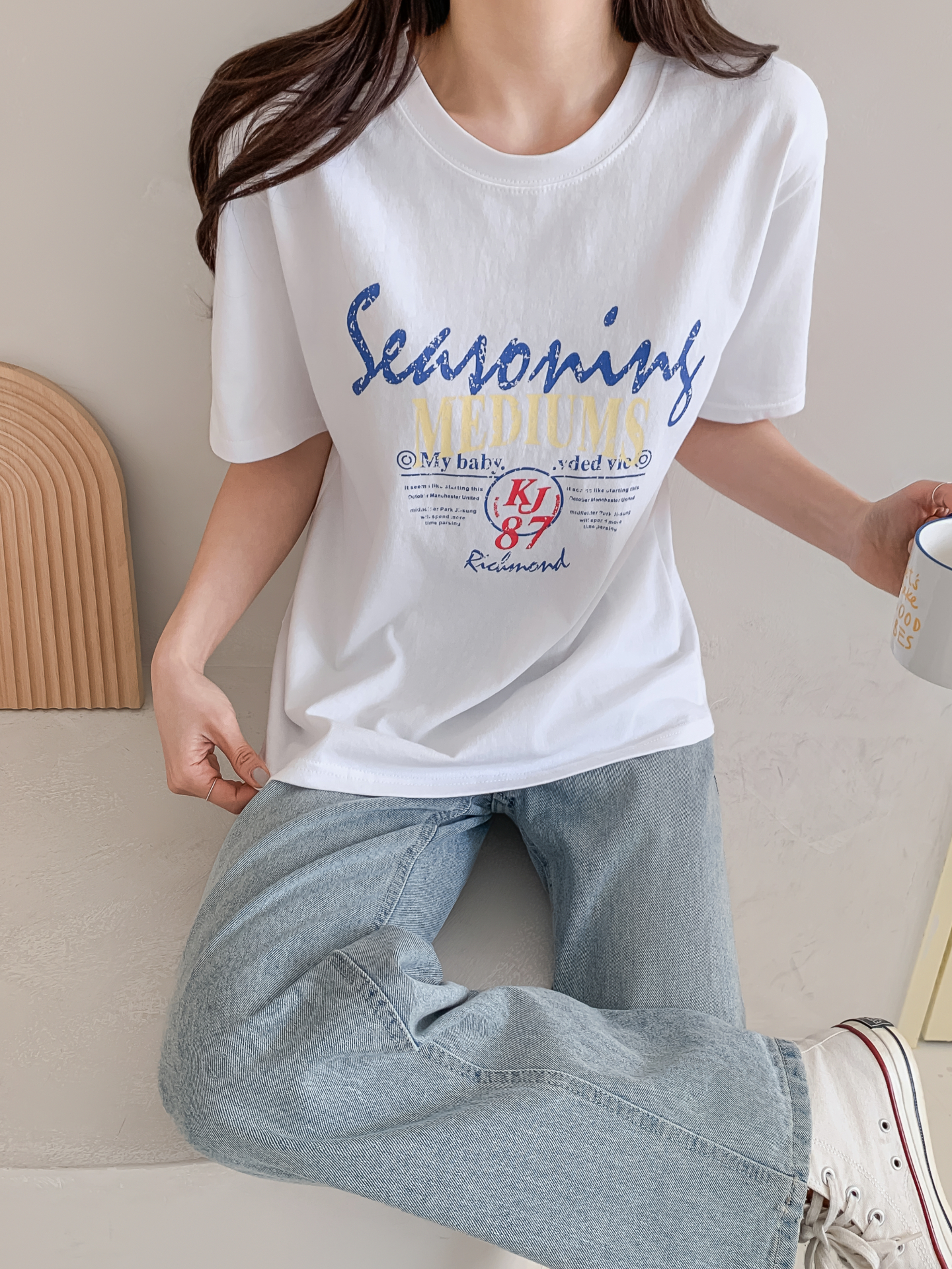 ラウンドネックベーシック半袖ロゴTシャツ | 詳細画像24