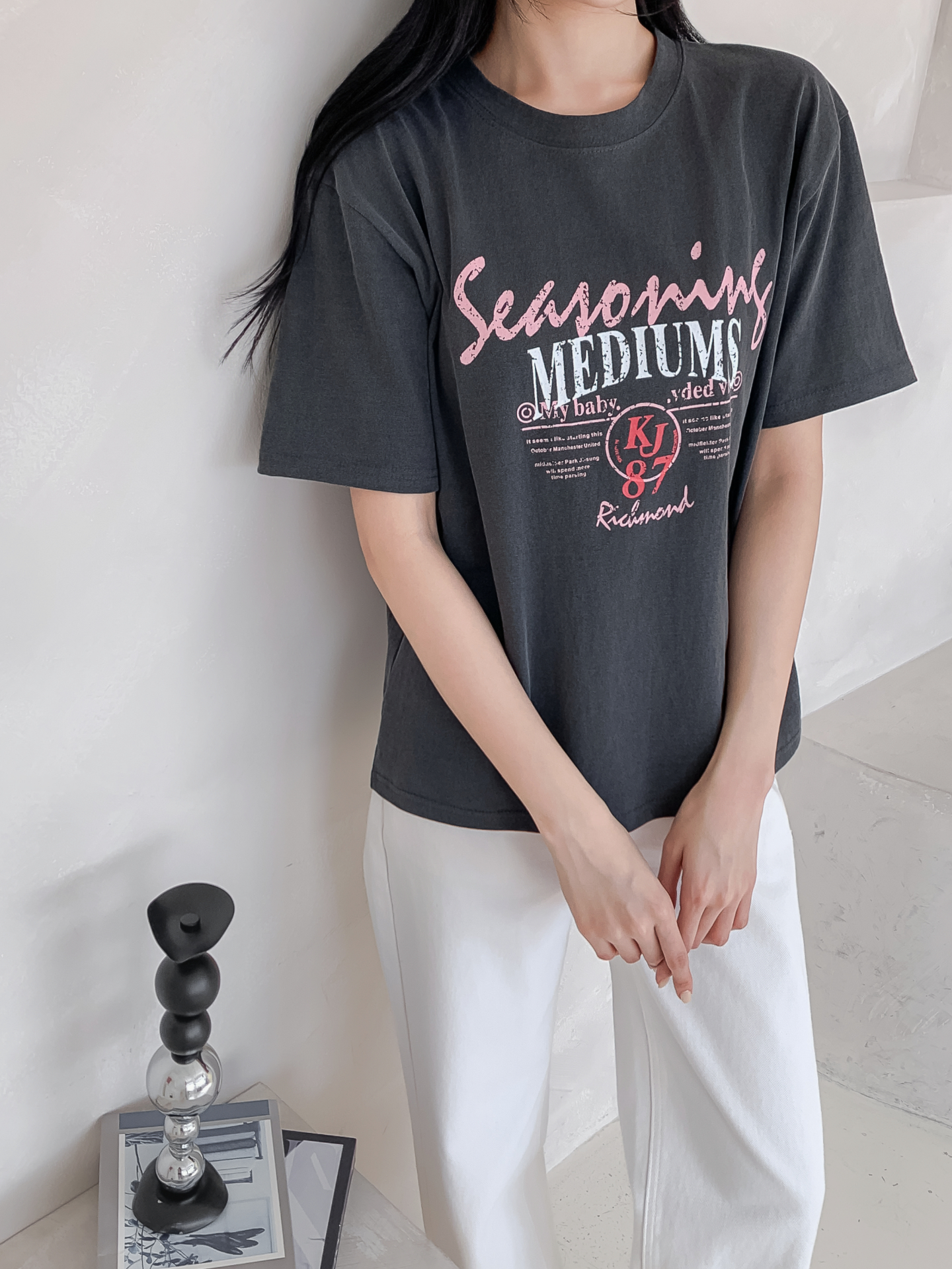 ラウンドネックベーシック半袖ロゴTシャツ | 詳細画像18