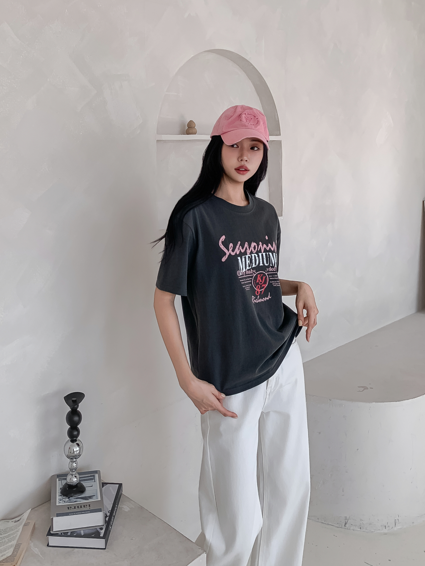 ラウンドネックベーシック半袖ロゴTシャツ | 詳細画像11