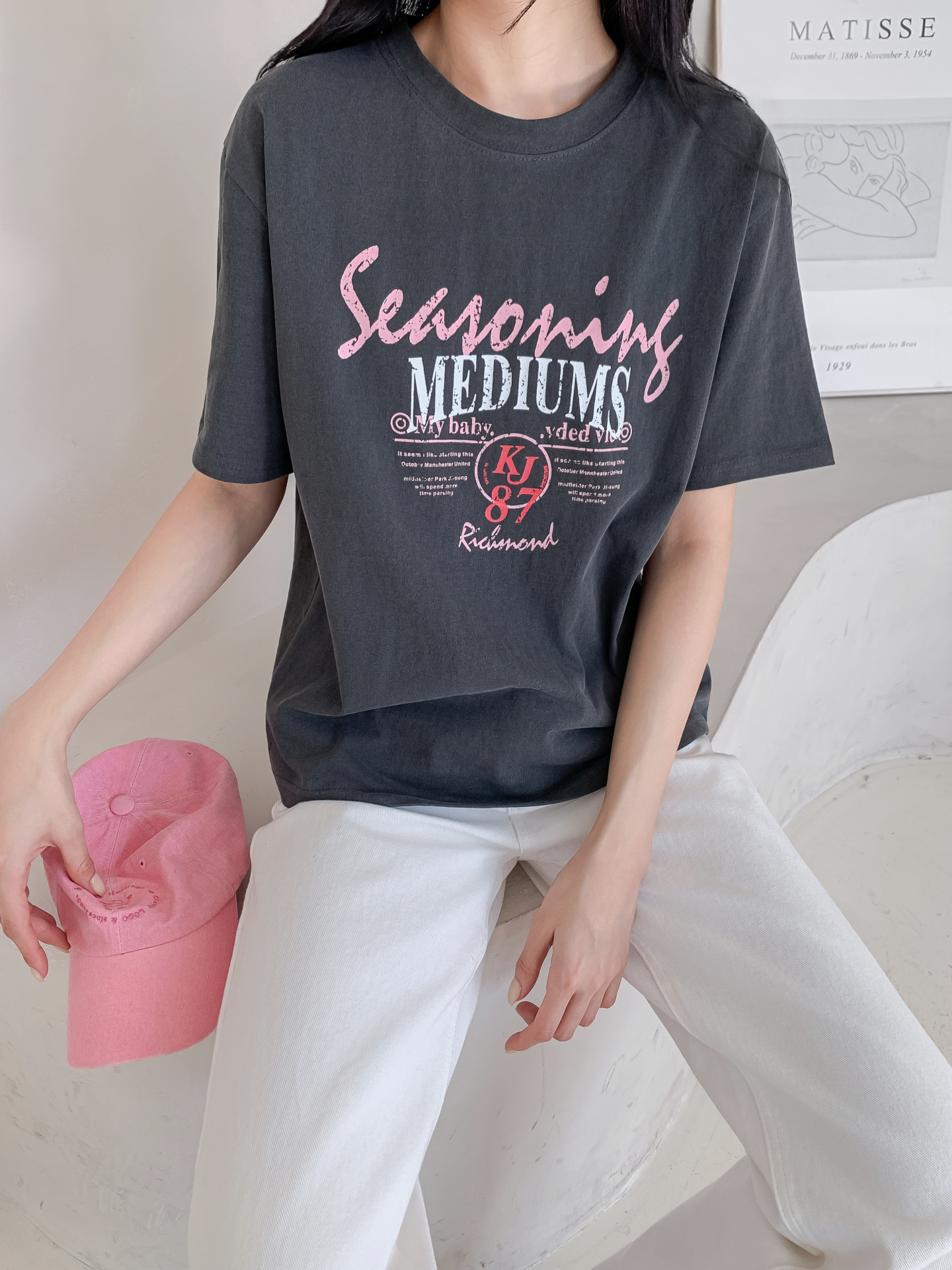 ラウンドネックベーシック半袖ロゴTシャツ | 詳細画像25