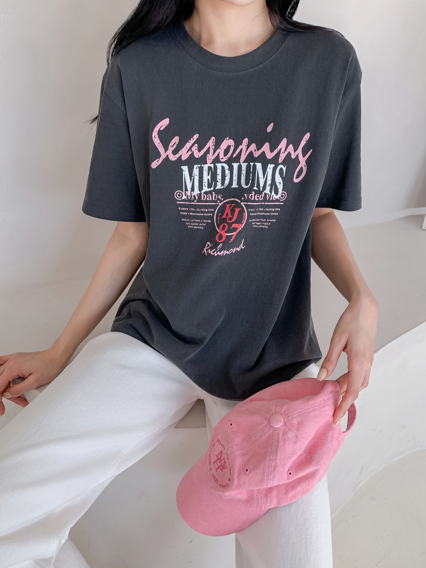 ラウンドネックベーシック半袖ロゴTシャツ | 詳細画像26