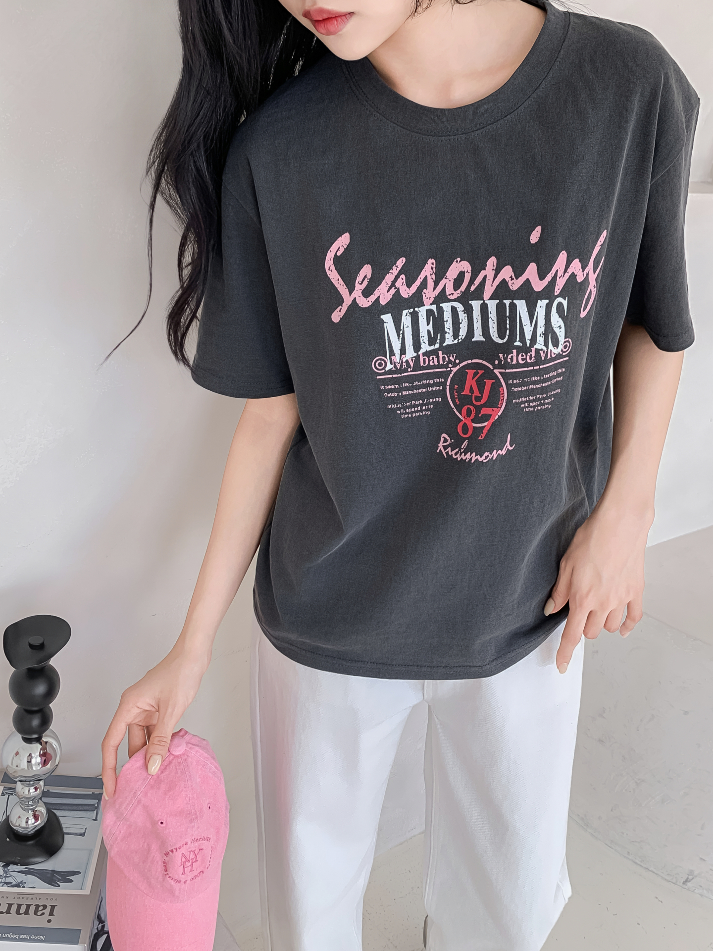 ラウンドネックベーシック半袖ロゴTシャツ | 詳細画像22