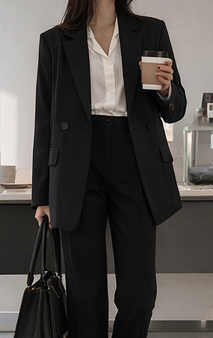 カラーポケットボクシールーズ長袖ダブルボタンジャケット | 詳細画像6