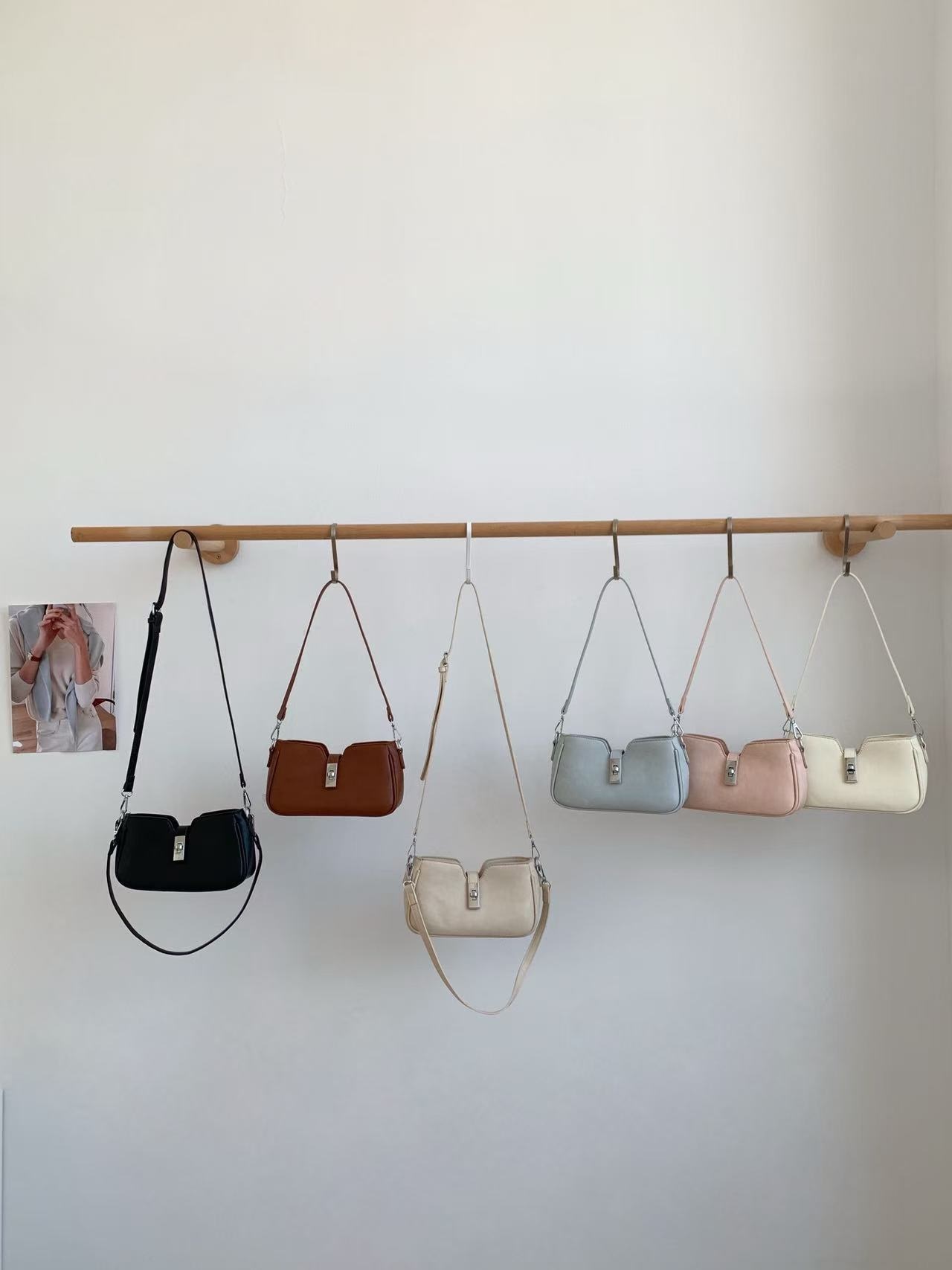 レザー調バックルミニショルダーバッグストラップ付 | 詳細画像11