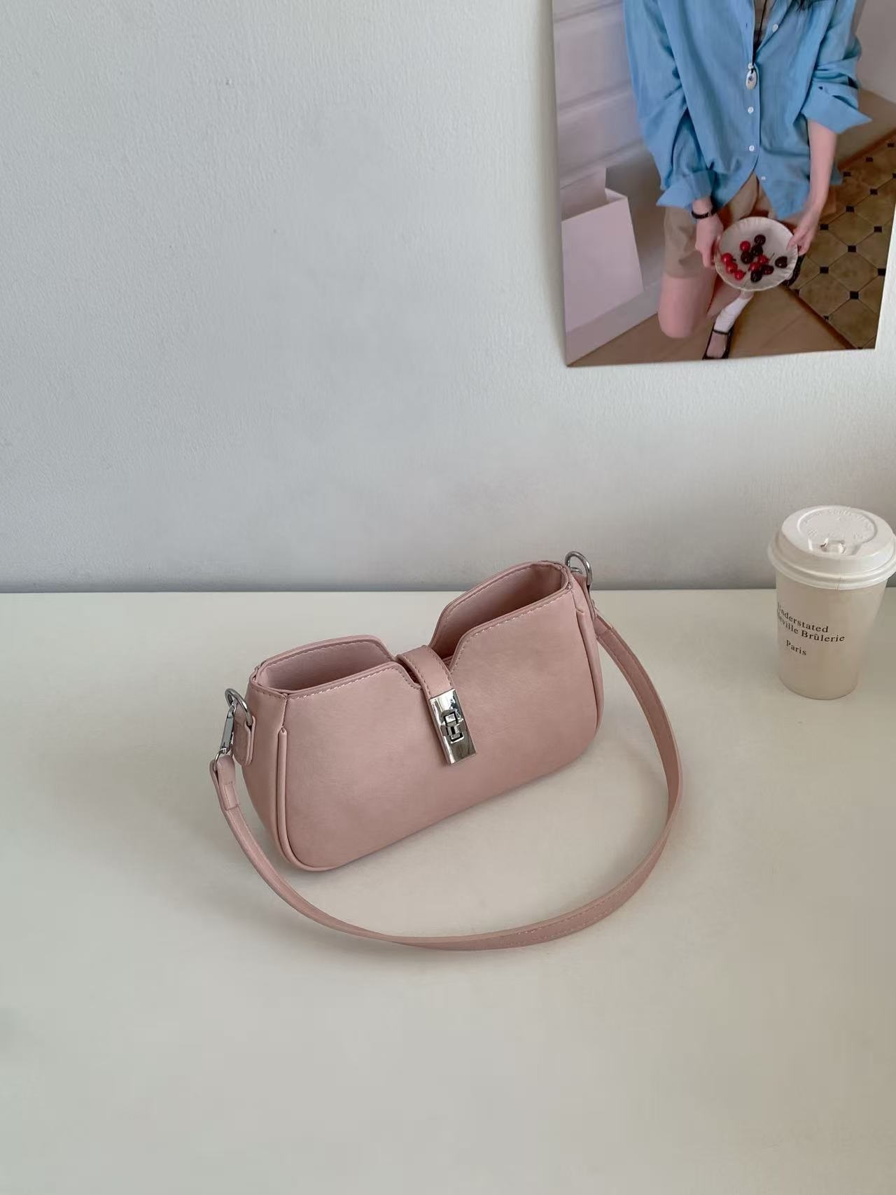 レザー調バックルミニショルダーバッグストラップ付 | 詳細画像12