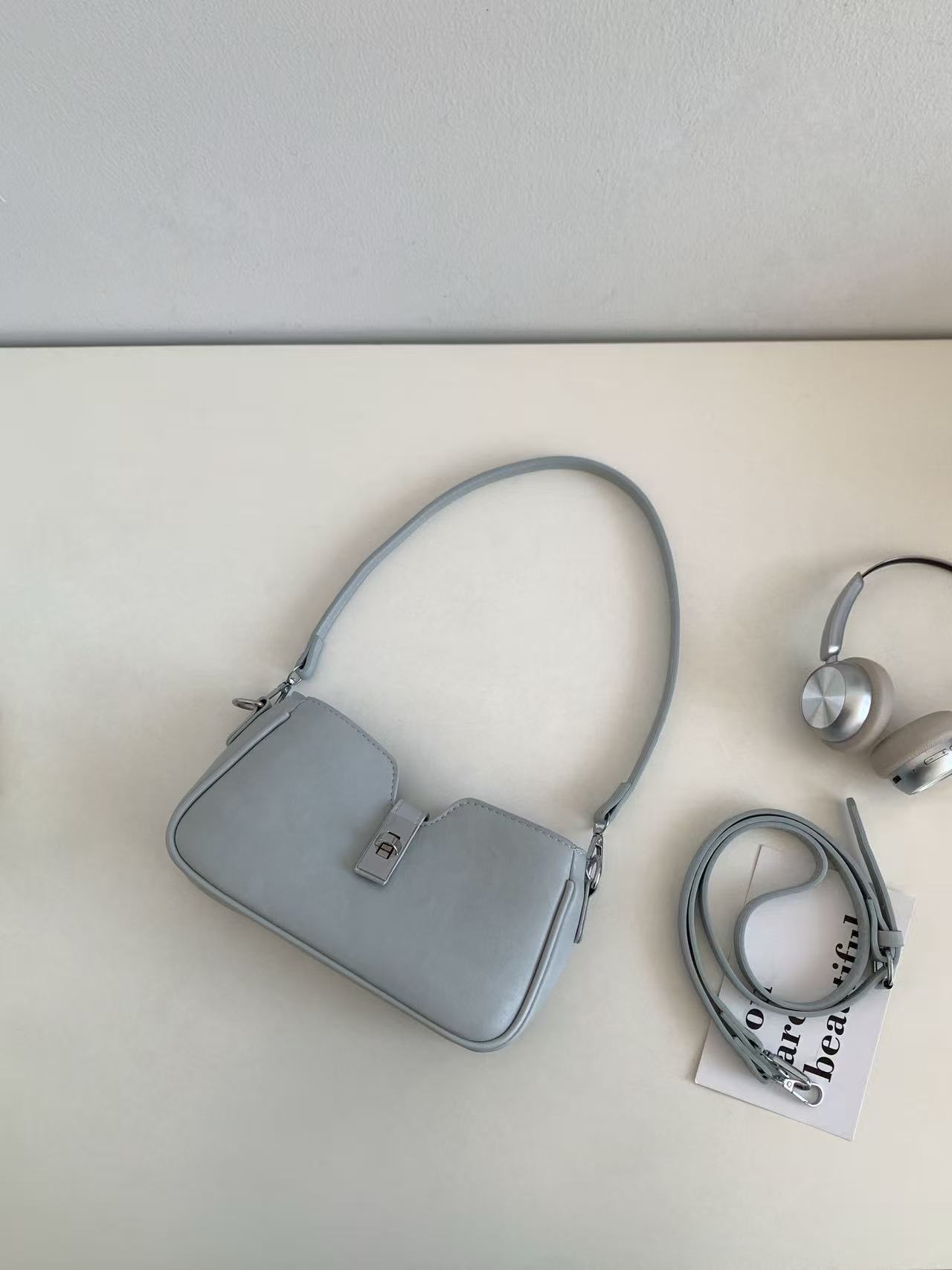 レザー調バックルミニショルダーバッグストラップ付 | 詳細画像15