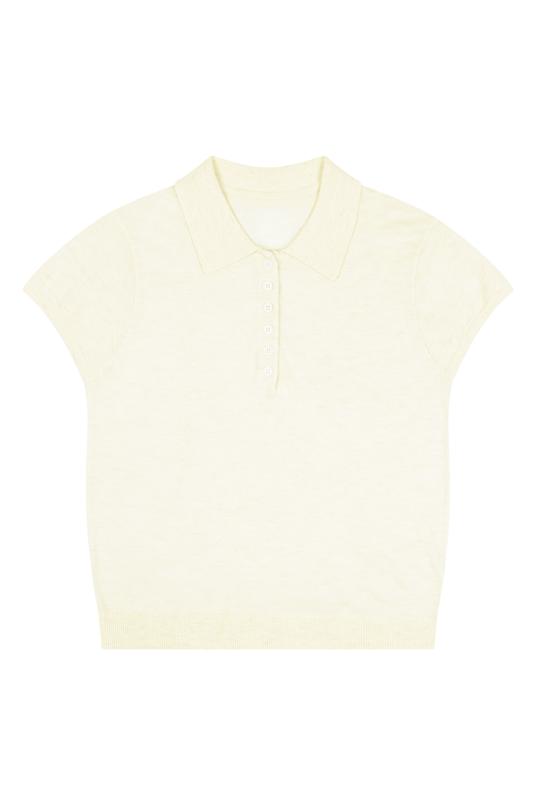 ベロアウール混コットンアクリルボタンカラークロップド無地ニット春夏秋 | 詳細画像18