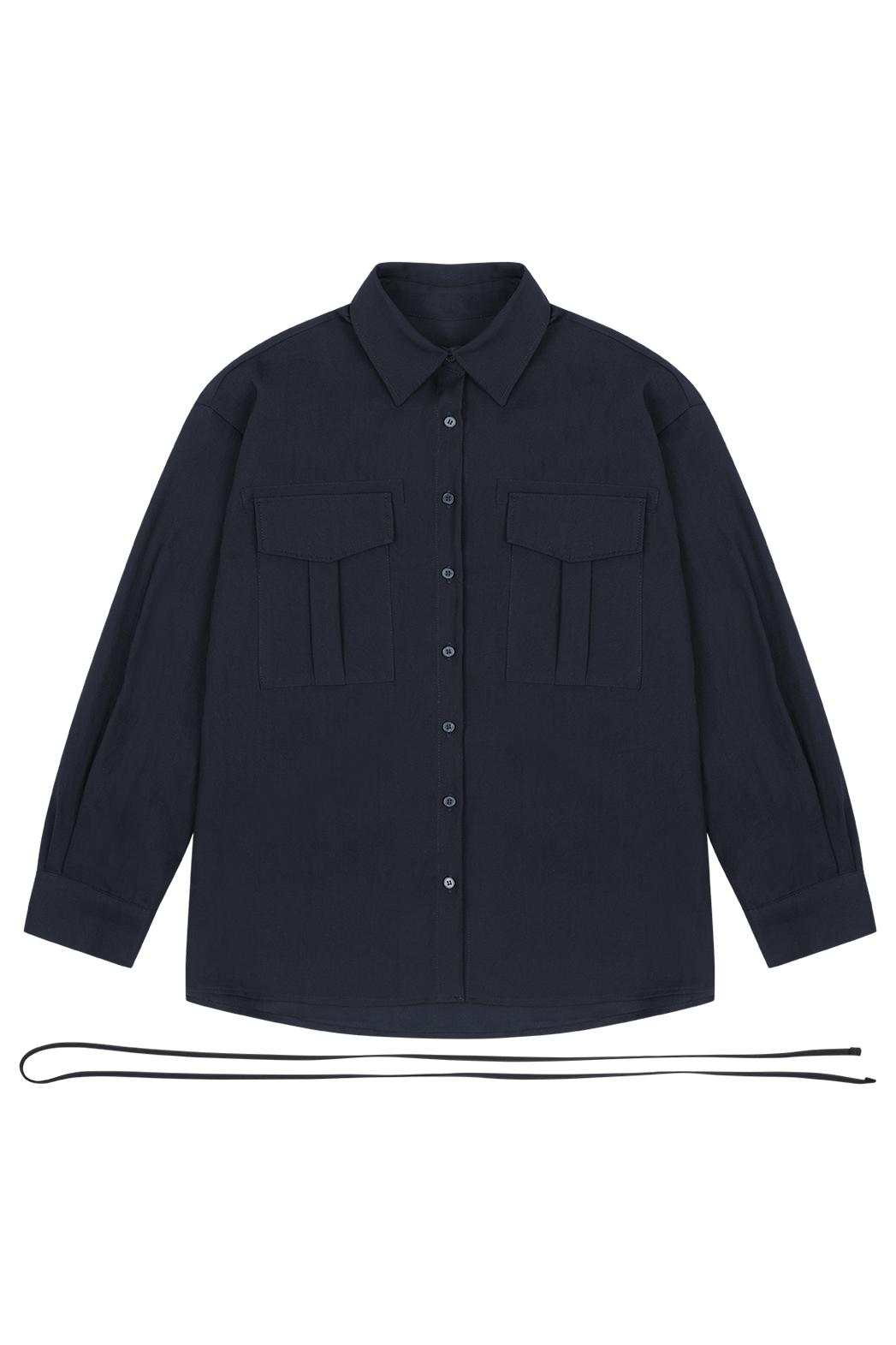 ベルベットベロアナイロンボタンカラーポケットルーズ無地ブラウス春秋 | 詳細画像28