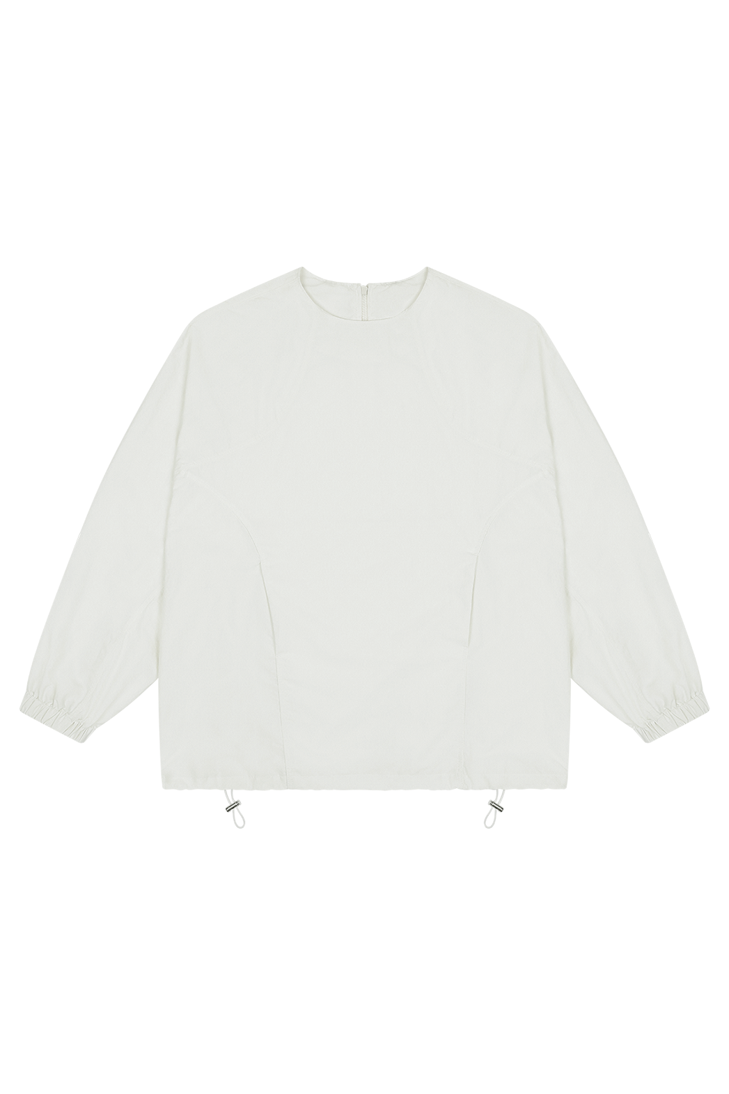 ナイロンドローストリングラインルーズ無地ブラウス春秋 | 詳細画像24