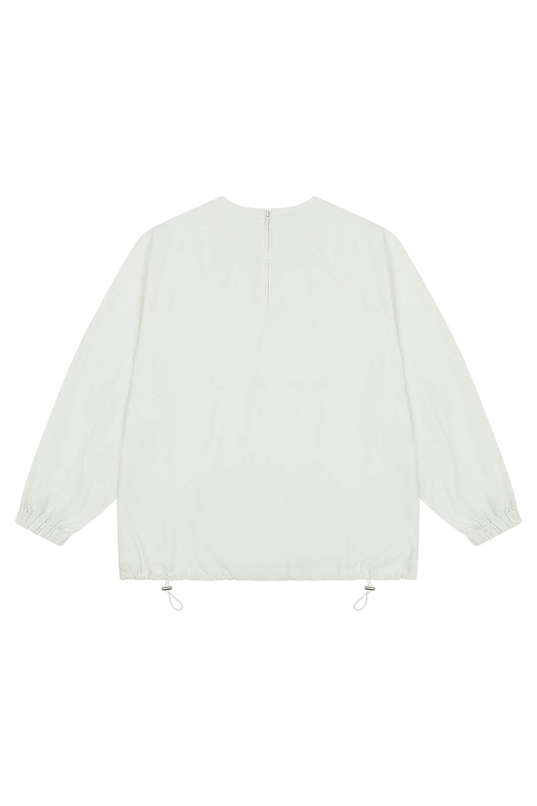 ナイロンドローストリングラインルーズ無地ブラウス春秋 | 詳細画像25