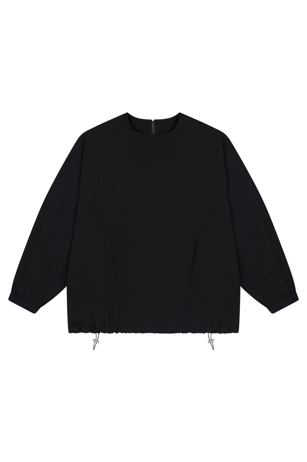 ナイロンドローストリングラインルーズ無地ブラウス春秋 | 詳細画像26