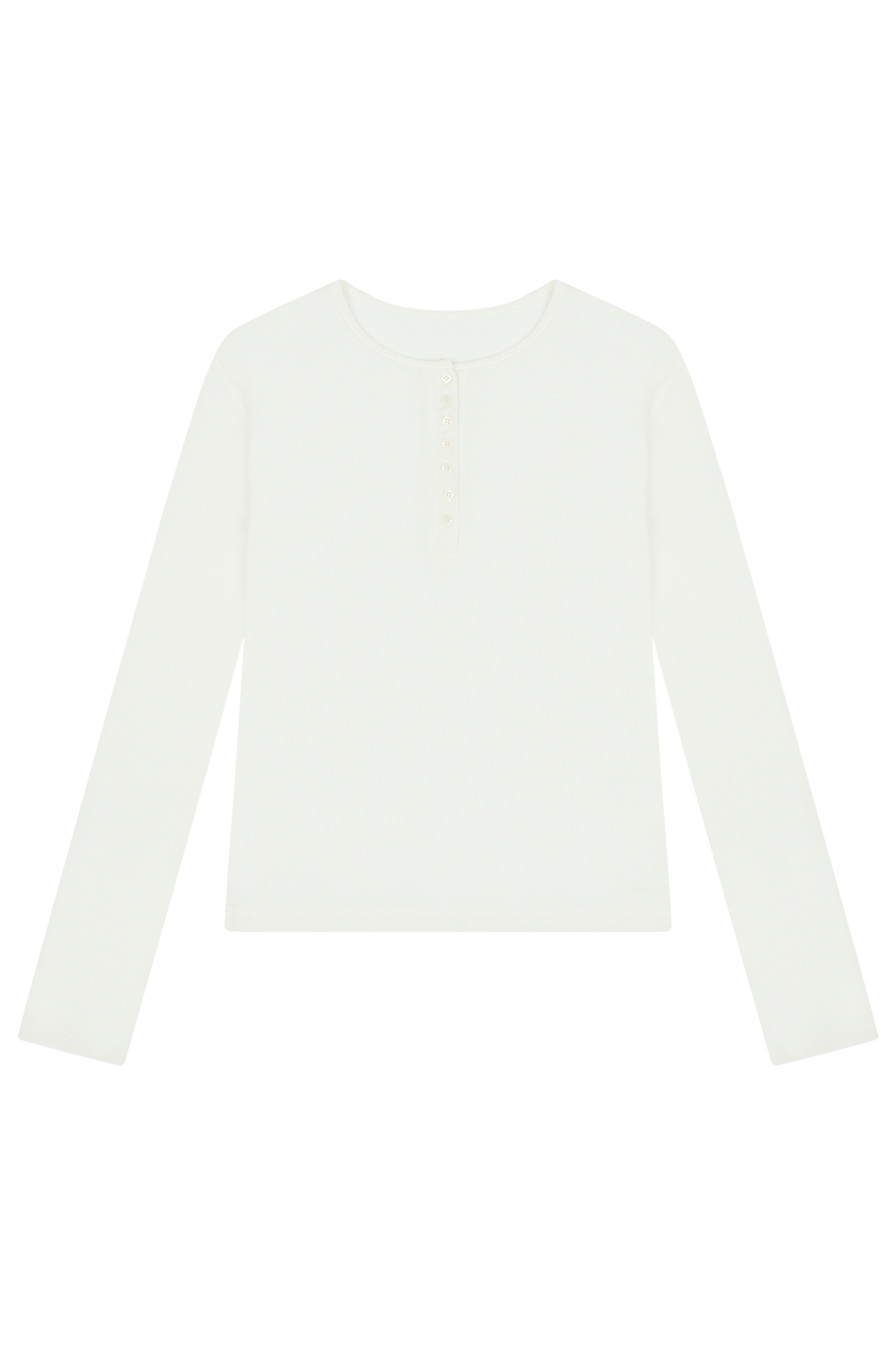 ウール混ボタンラウンドネックスリム無地Tシャツオールシーズン | 詳細画像24