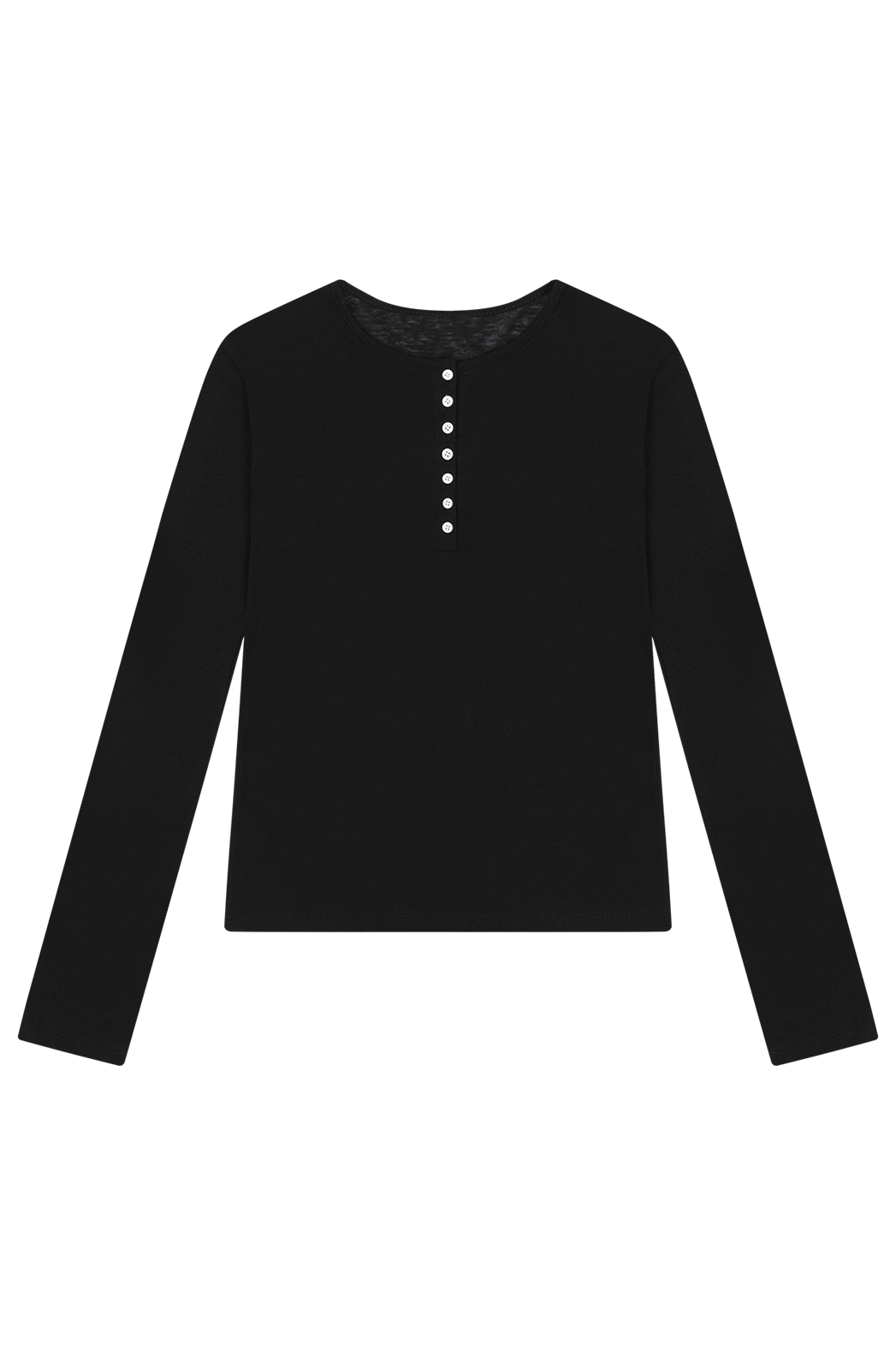 ウール混ボタンラウンドネックスリム無地Tシャツオールシーズン | 詳細画像28