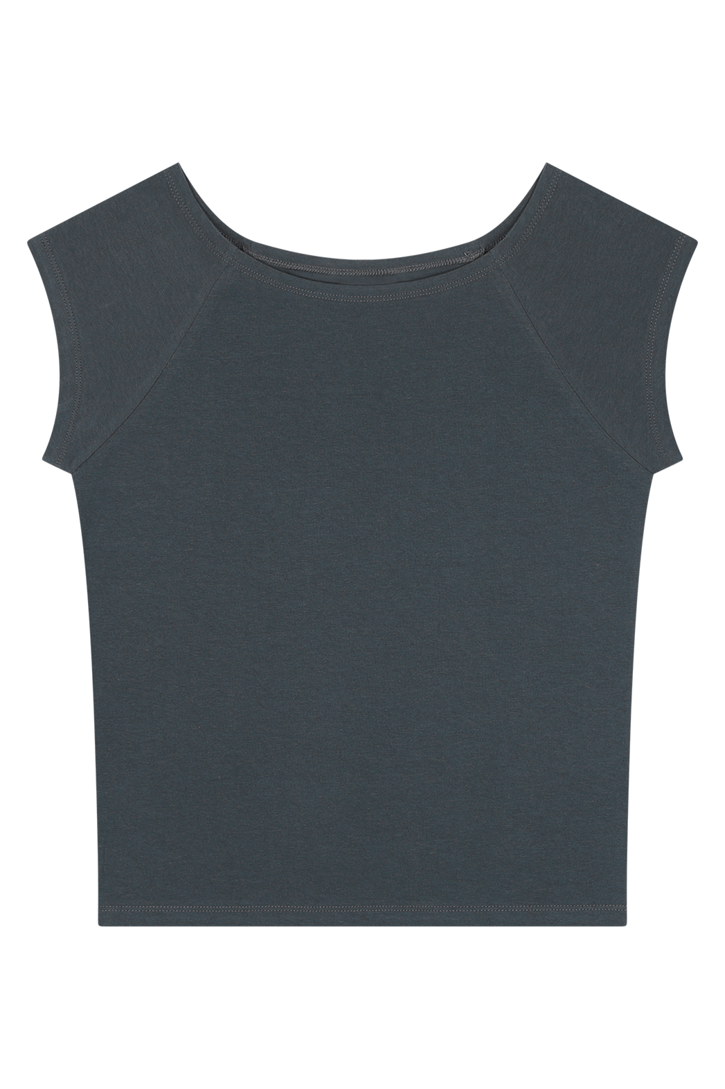 コットンボートネックフレンチスリーブスリム無地Tシャツオールシーズン | 詳細画像22