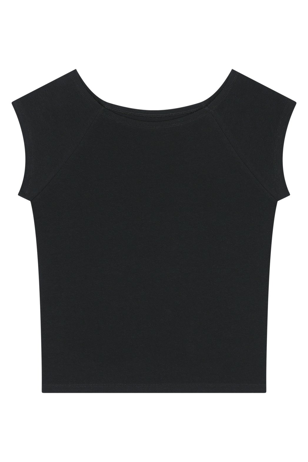 コットンボートネックフレンチスリーブスリム無地Tシャツオールシーズン | 詳細画像23