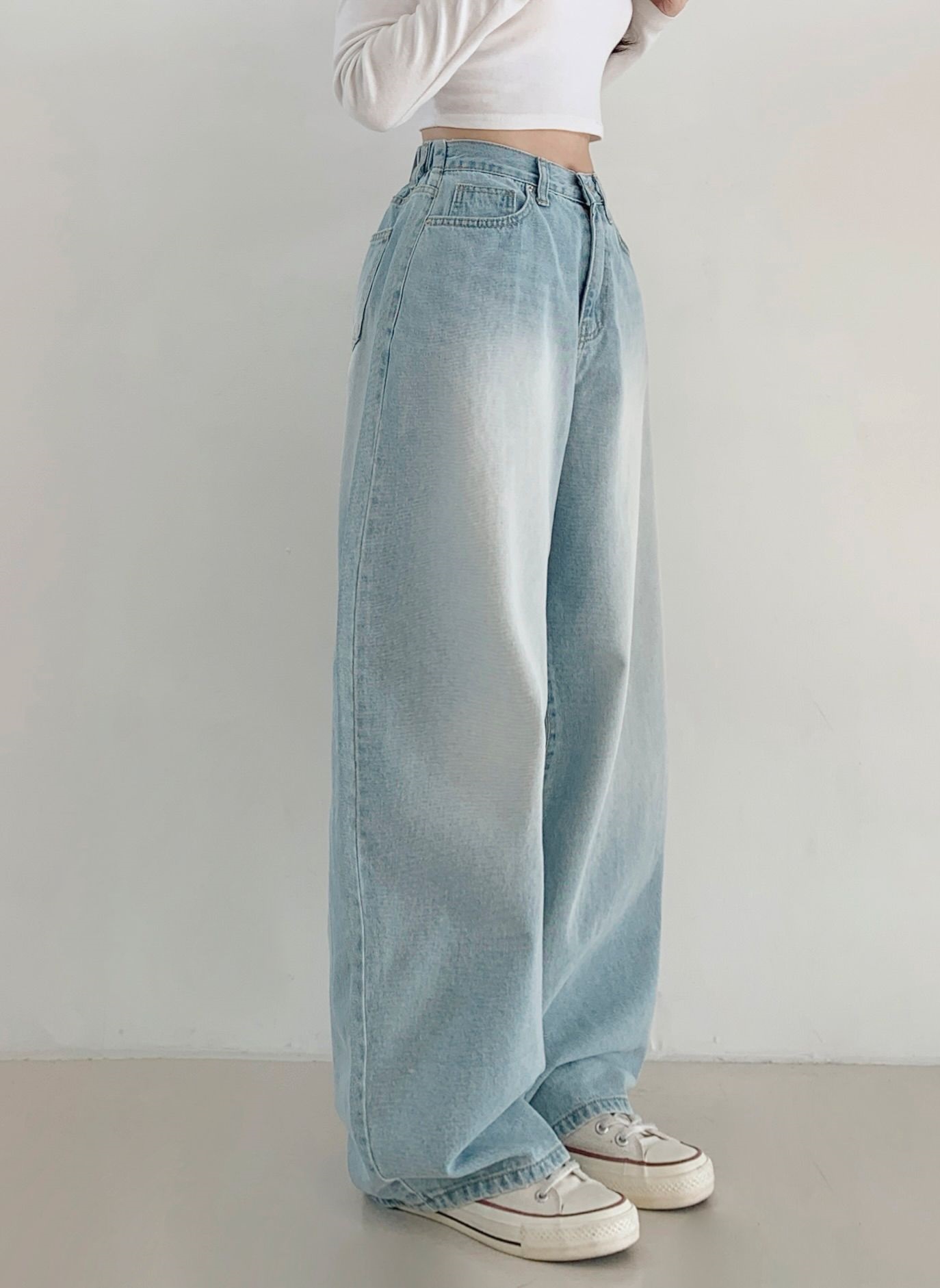 コットンウォッシングバックゴムバルーンワイドデニムパンツ | 詳細画像5