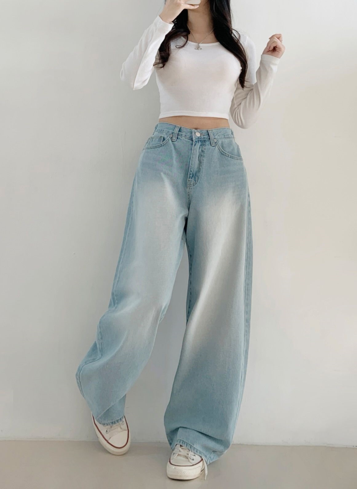 コットンウォッシングバックゴムバルーンワイドデニムパンツ | 詳細画像6