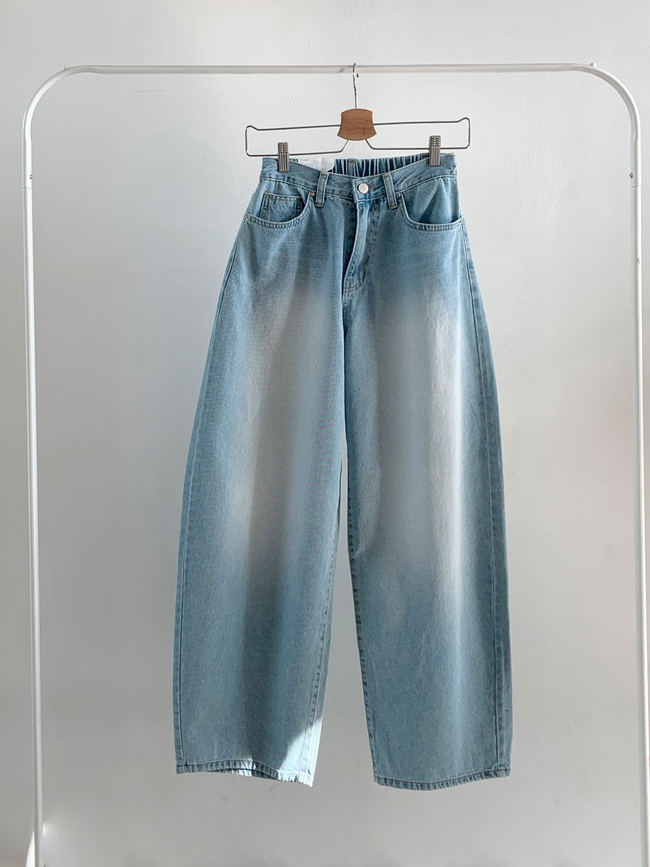 コットンウォッシングバックゴムバルーンワイドデニムパンツ | 詳細画像11