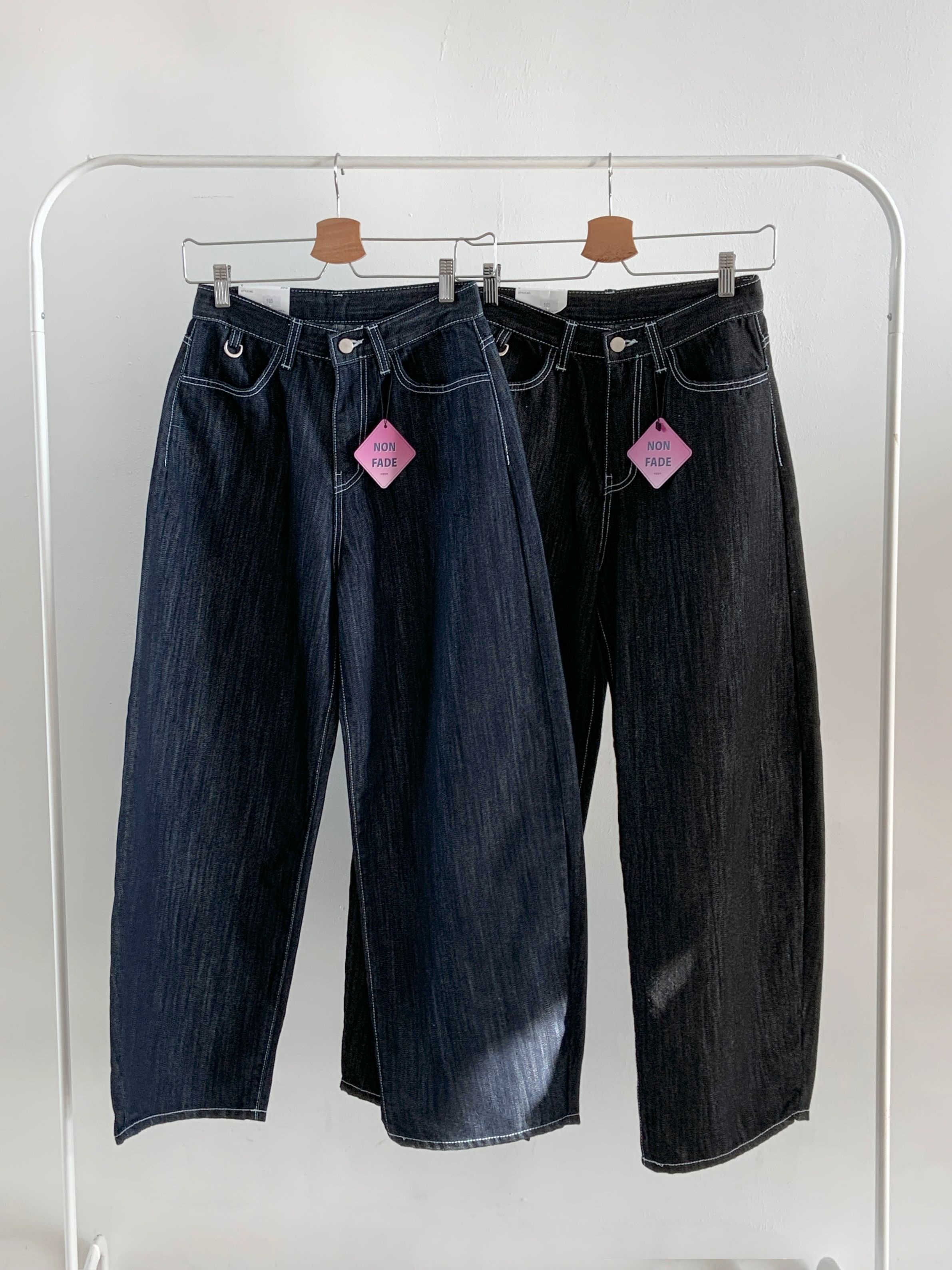 ノンフェードコットンステッチバルーンワイドDリングデニムパンツ | 詳細画像11