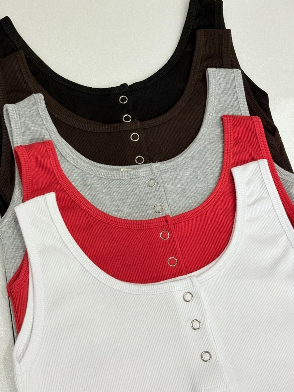 Uネックスナップボタンノースリーブ | 詳細画像9