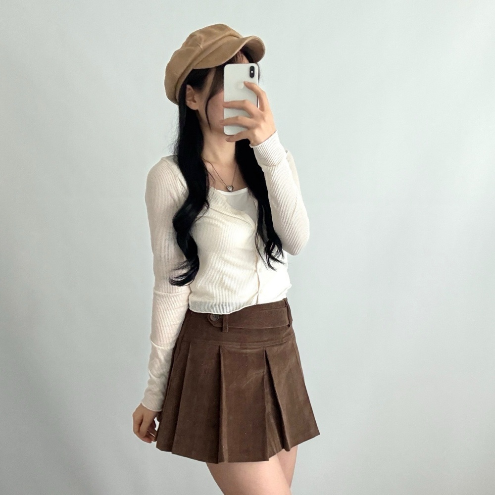 リブVネックベーシック長袖カーディガン | 詳細画像3