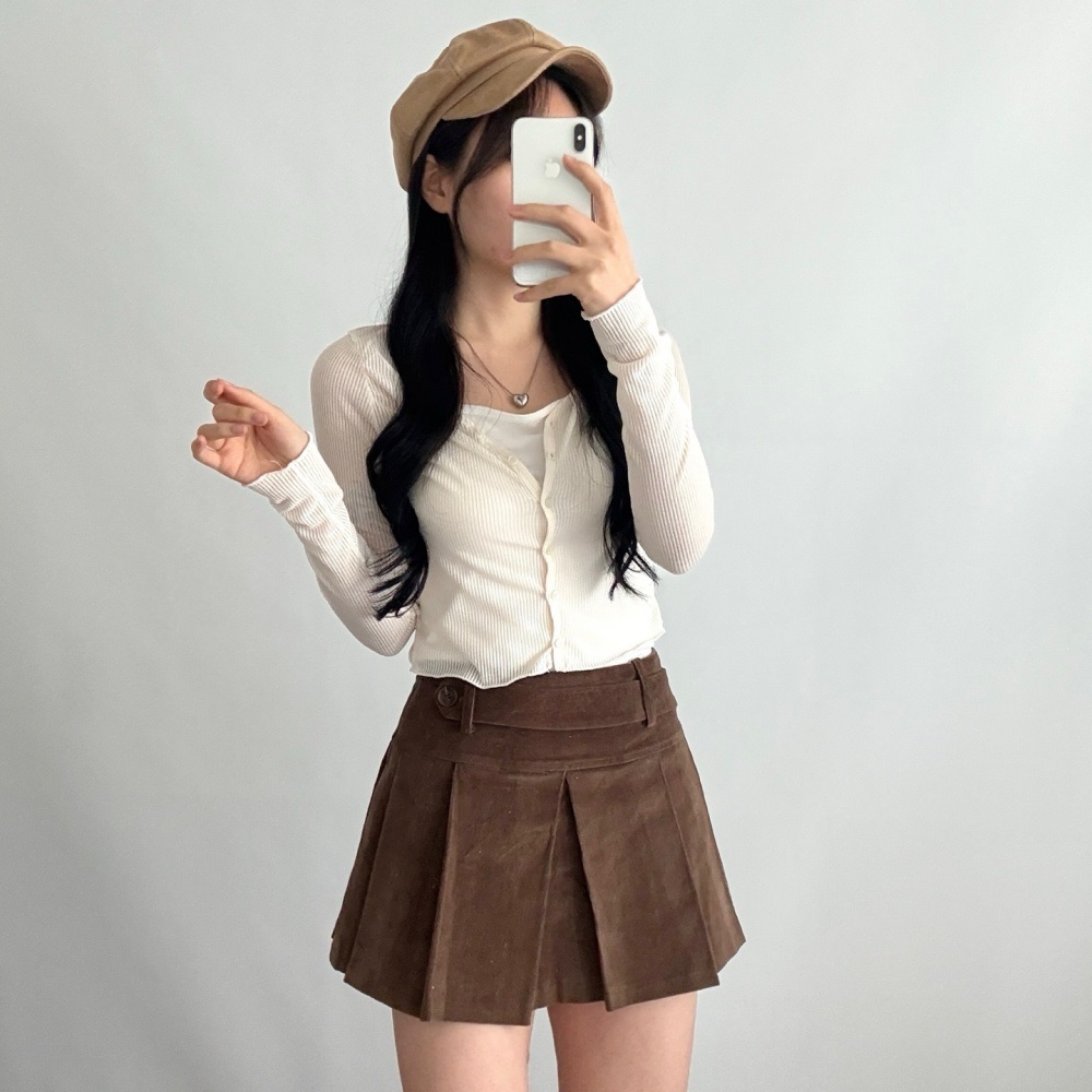 リブVネックベーシック長袖カーディガン | 詳細画像4