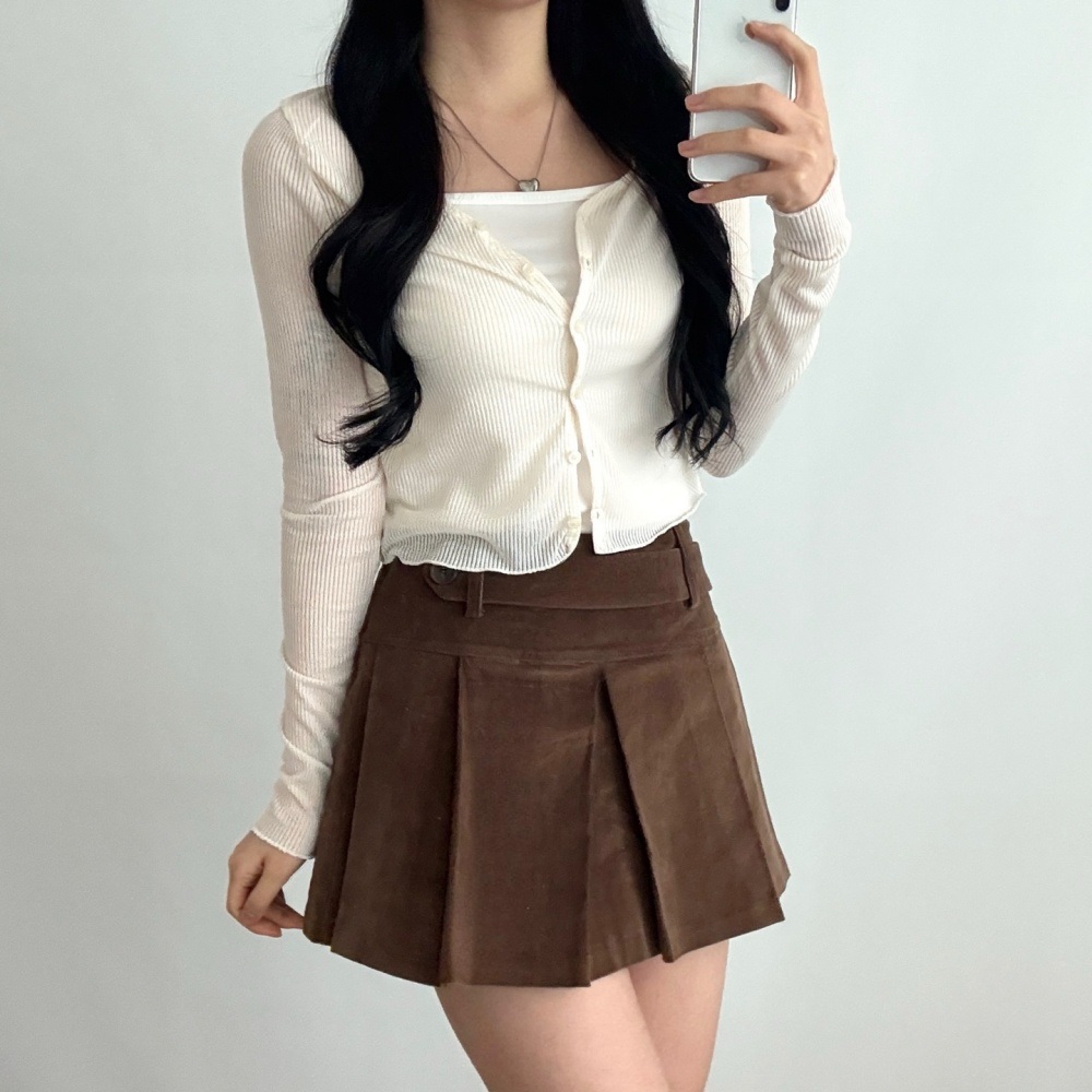 リブVネックベーシック長袖カーディガン | 詳細画像5