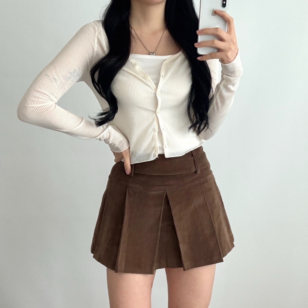 リブVネックベーシック長袖カーディガン | 詳細画像8