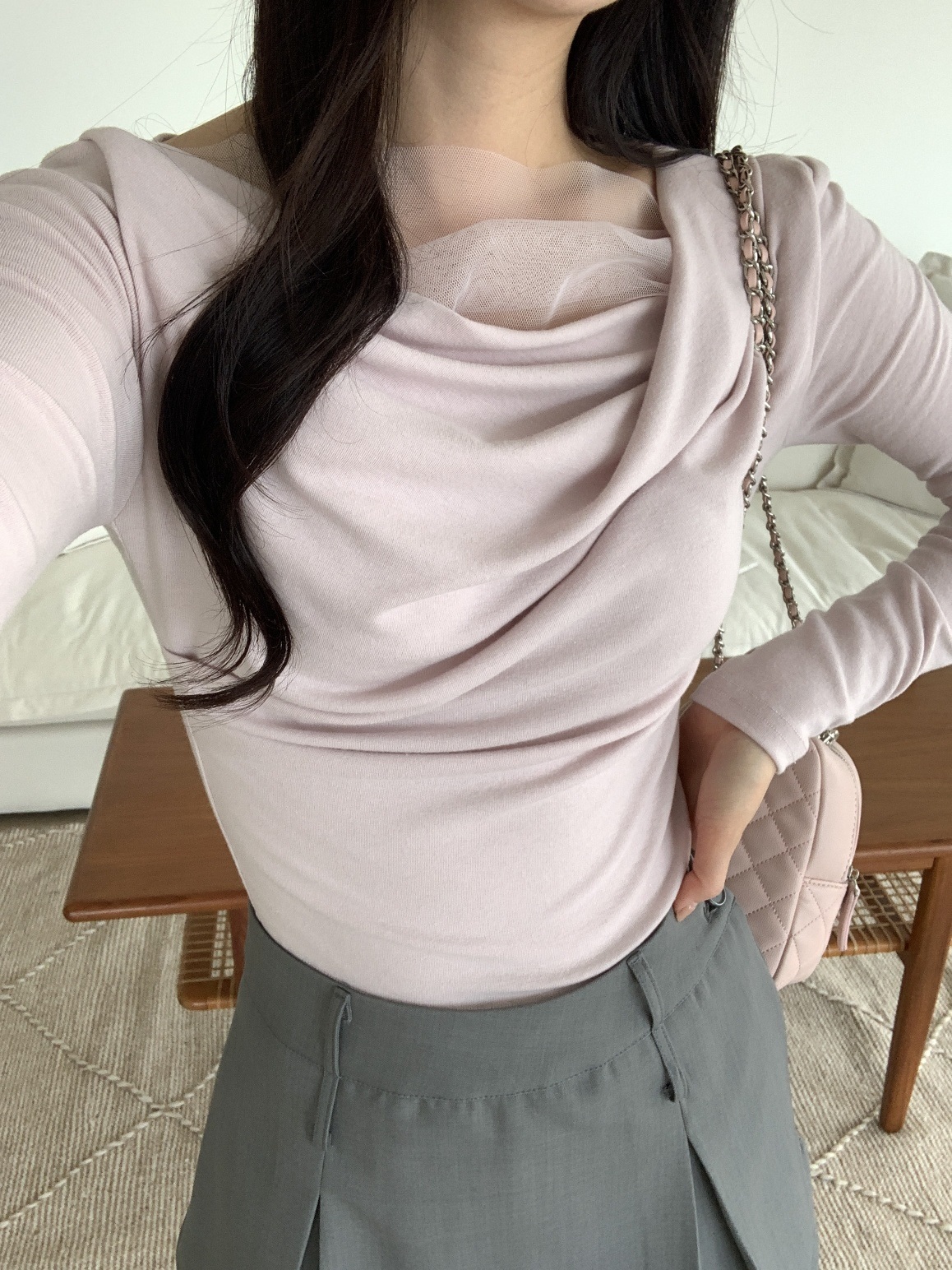 チュールドレープ長袖Tシャツ | 詳細画像17