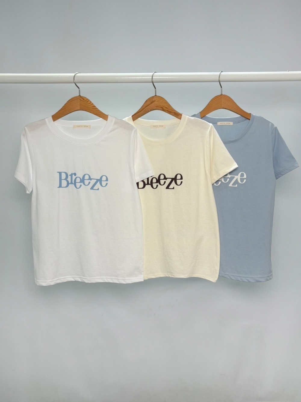 コットンラウンドネックベーシック半袖プリントTシャツ | 詳細画像2