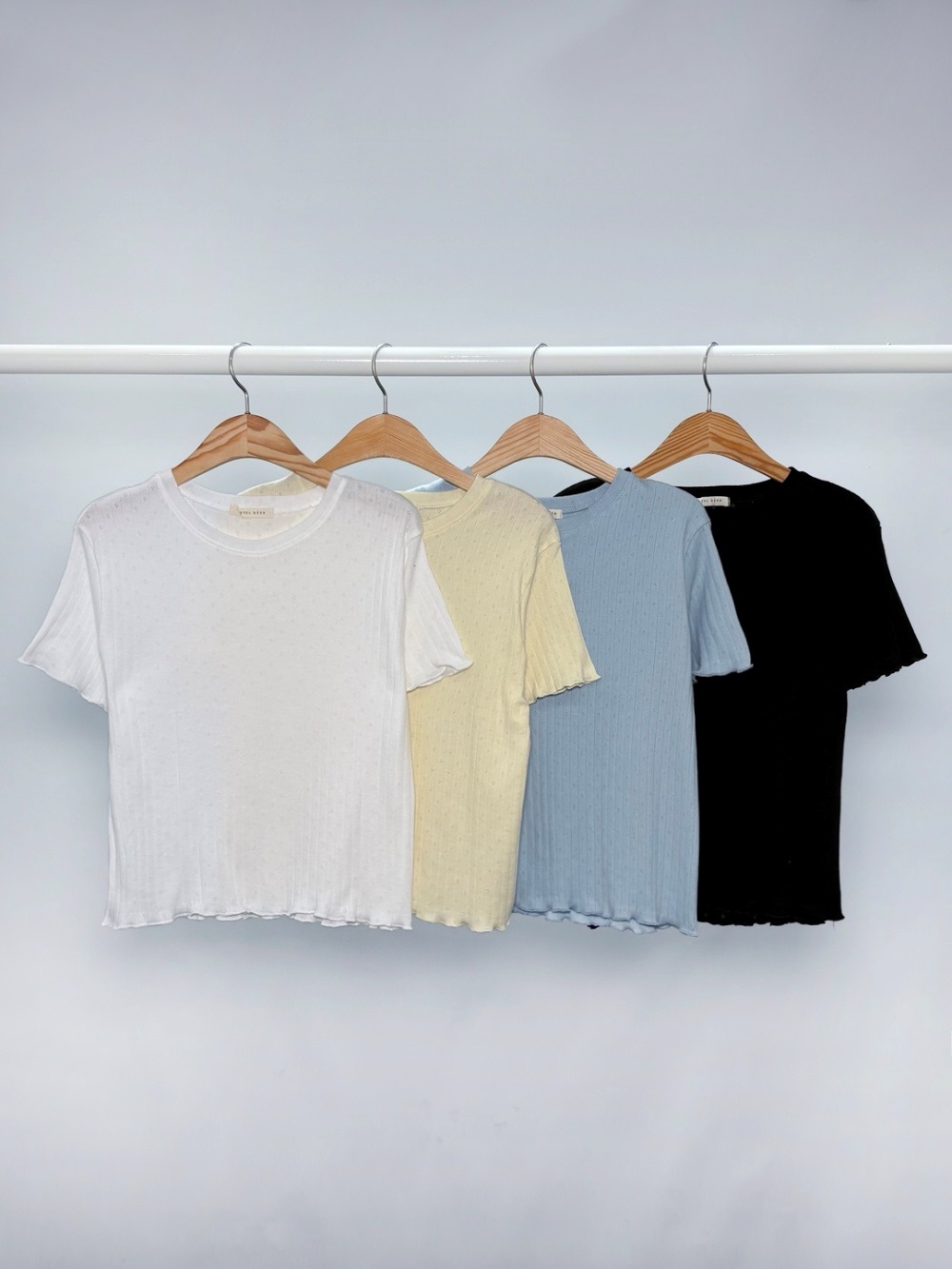 コットンラウンドネックメロウパンチング半袖Tシャツ | 詳細画像2