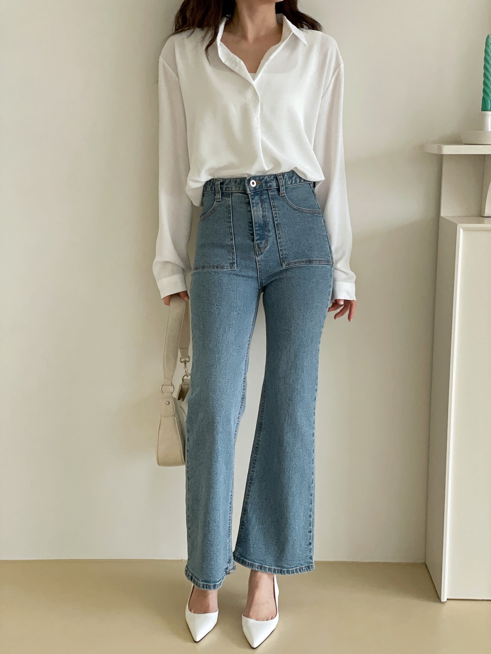 オープンカラー長袖ブラウス | 詳細画像14