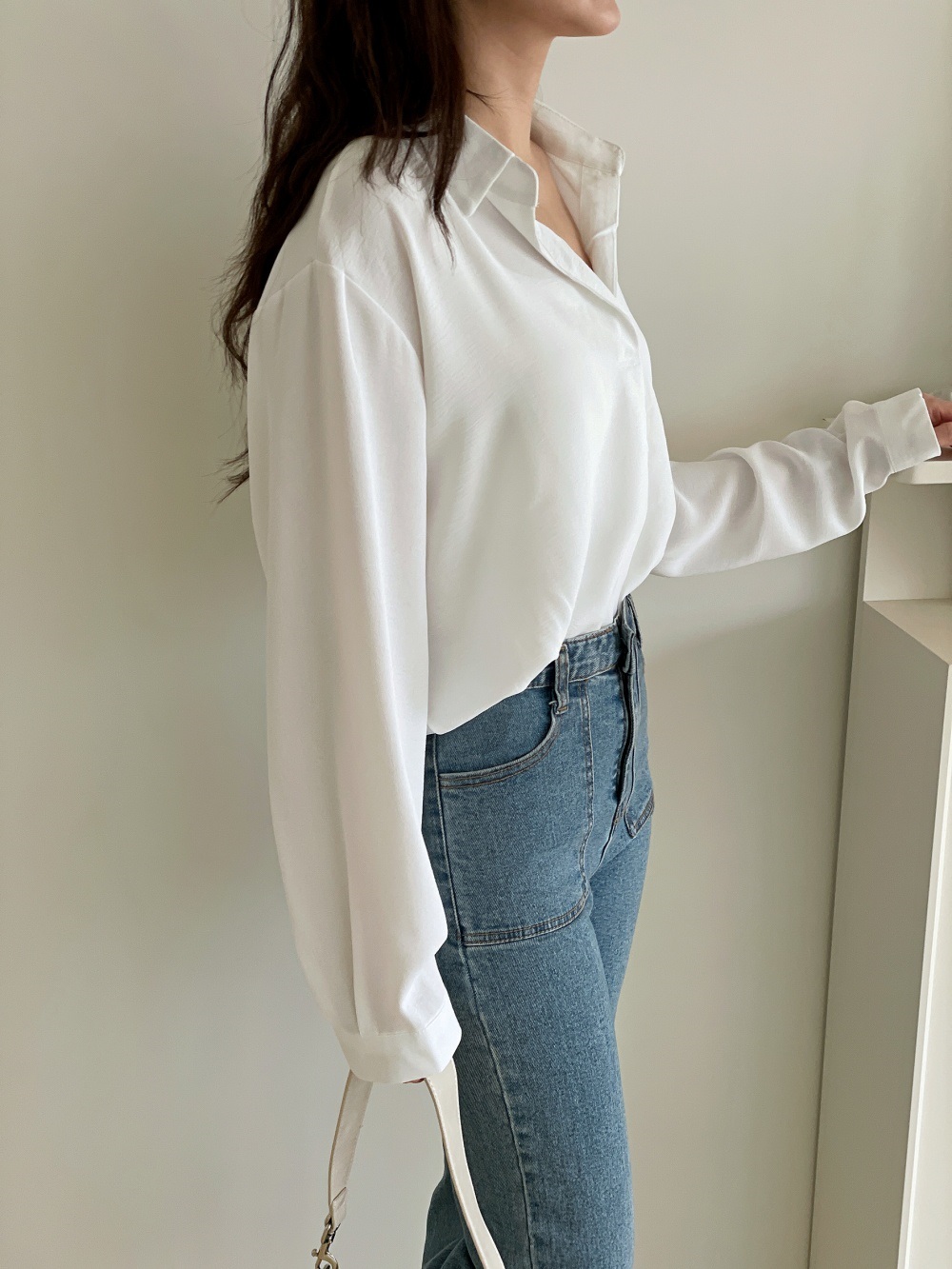 オープンカラー長袖ブラウス | 詳細画像15