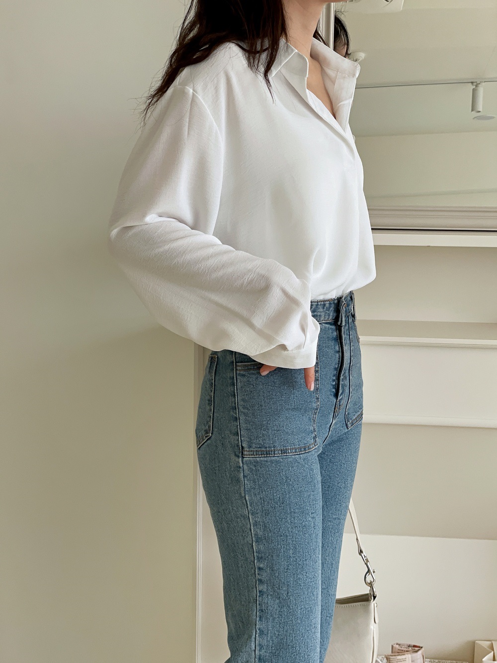 オープンカラー長袖ブラウス | 詳細画像19