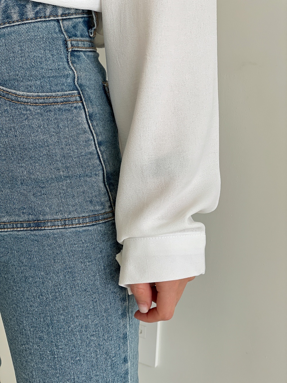 オープンカラー長袖ブラウス | 詳細画像21